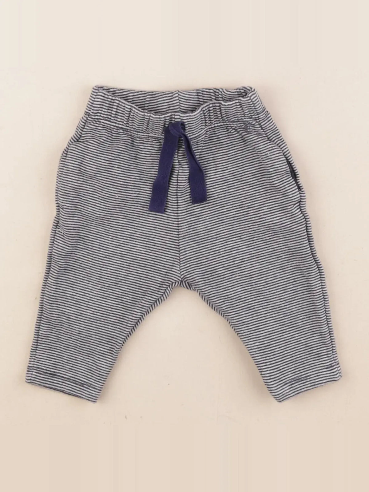 Petit Bateau - pantalon bleu - 3 mois