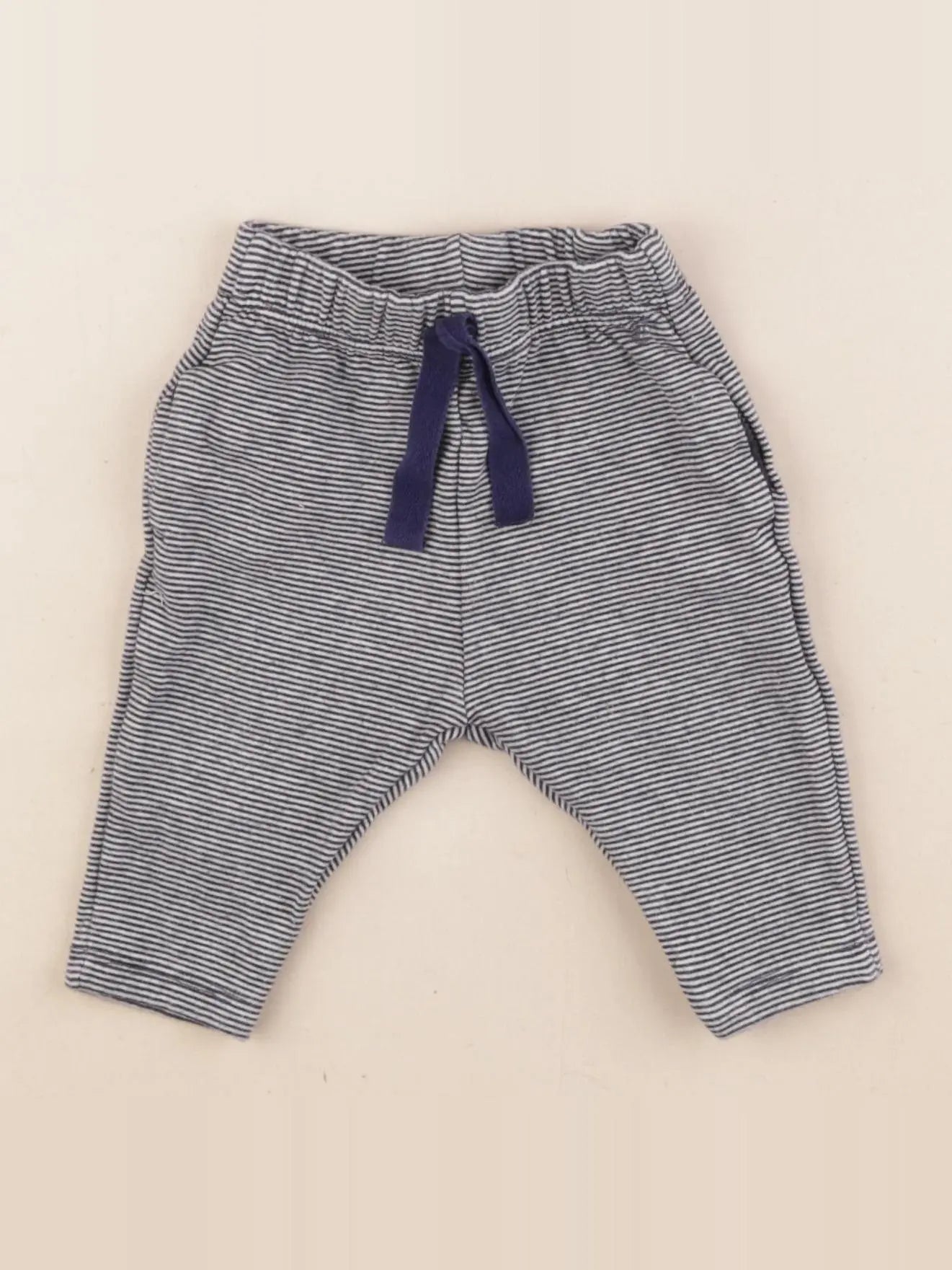 Petit Bateau - pantalon bleu - 3 mois