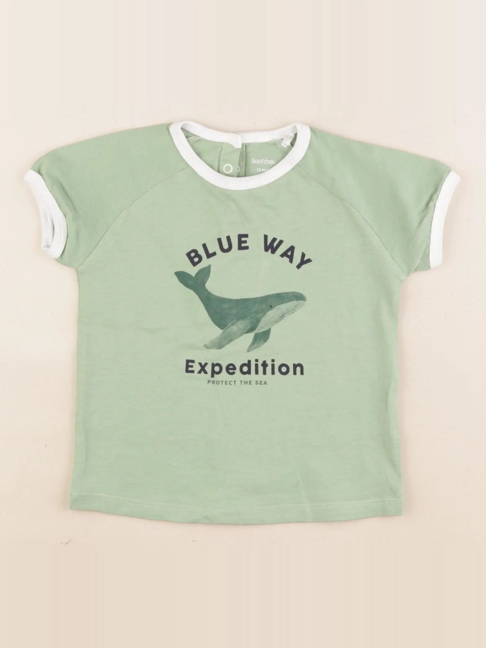 Boutchou - tee-shirt vert - 1 an