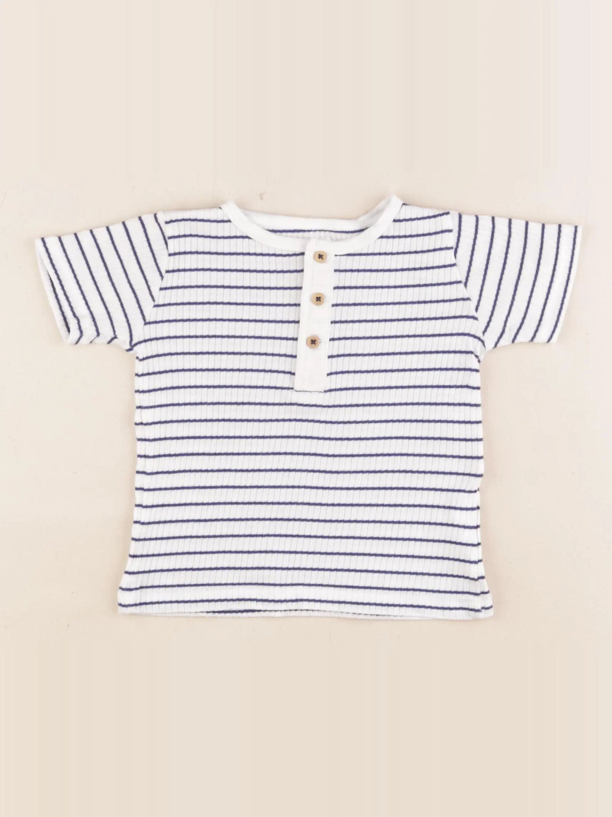 Boutchou - tee-shirt blanc, bleu - 1 an