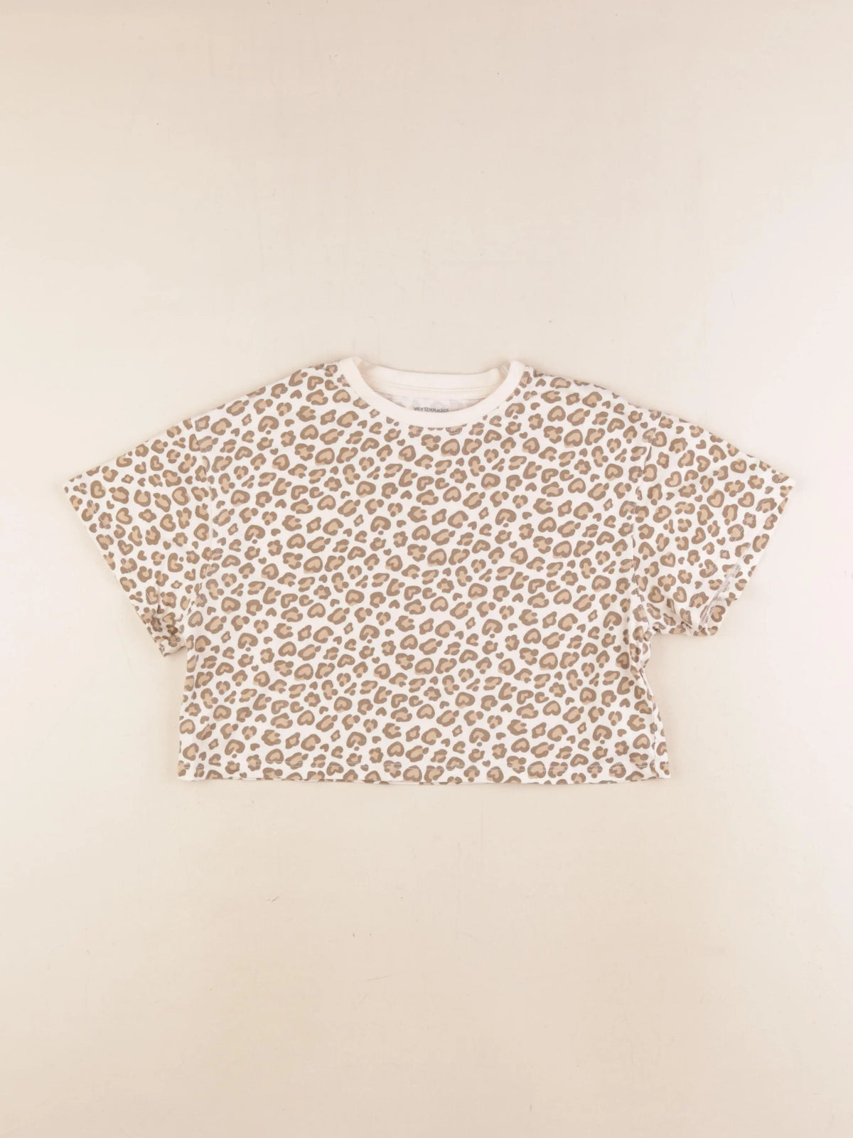 Vertbaudet - tee-shirt court beige - 6 ans