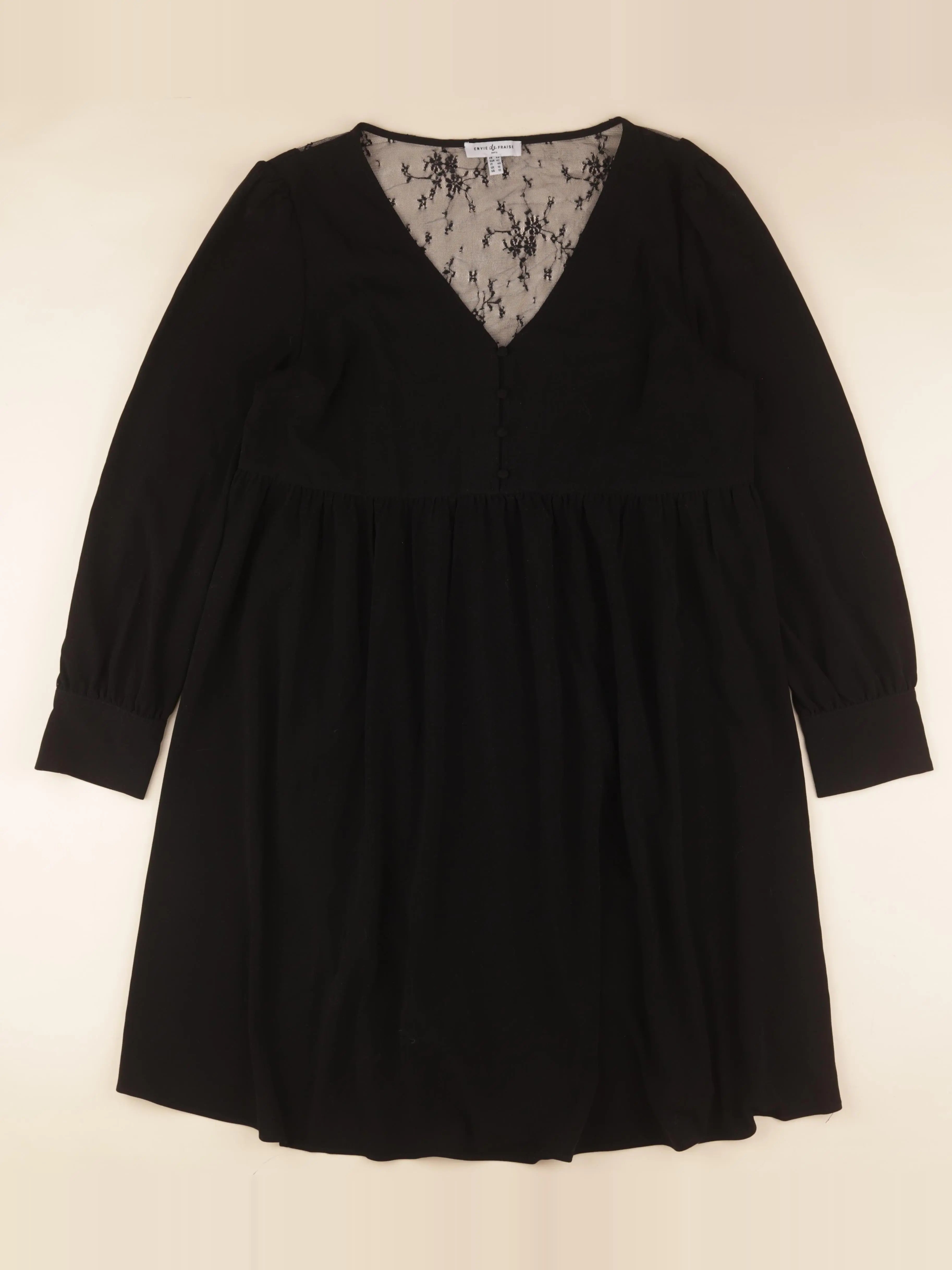 Envie de fraise - robe grossesse noir - 44
