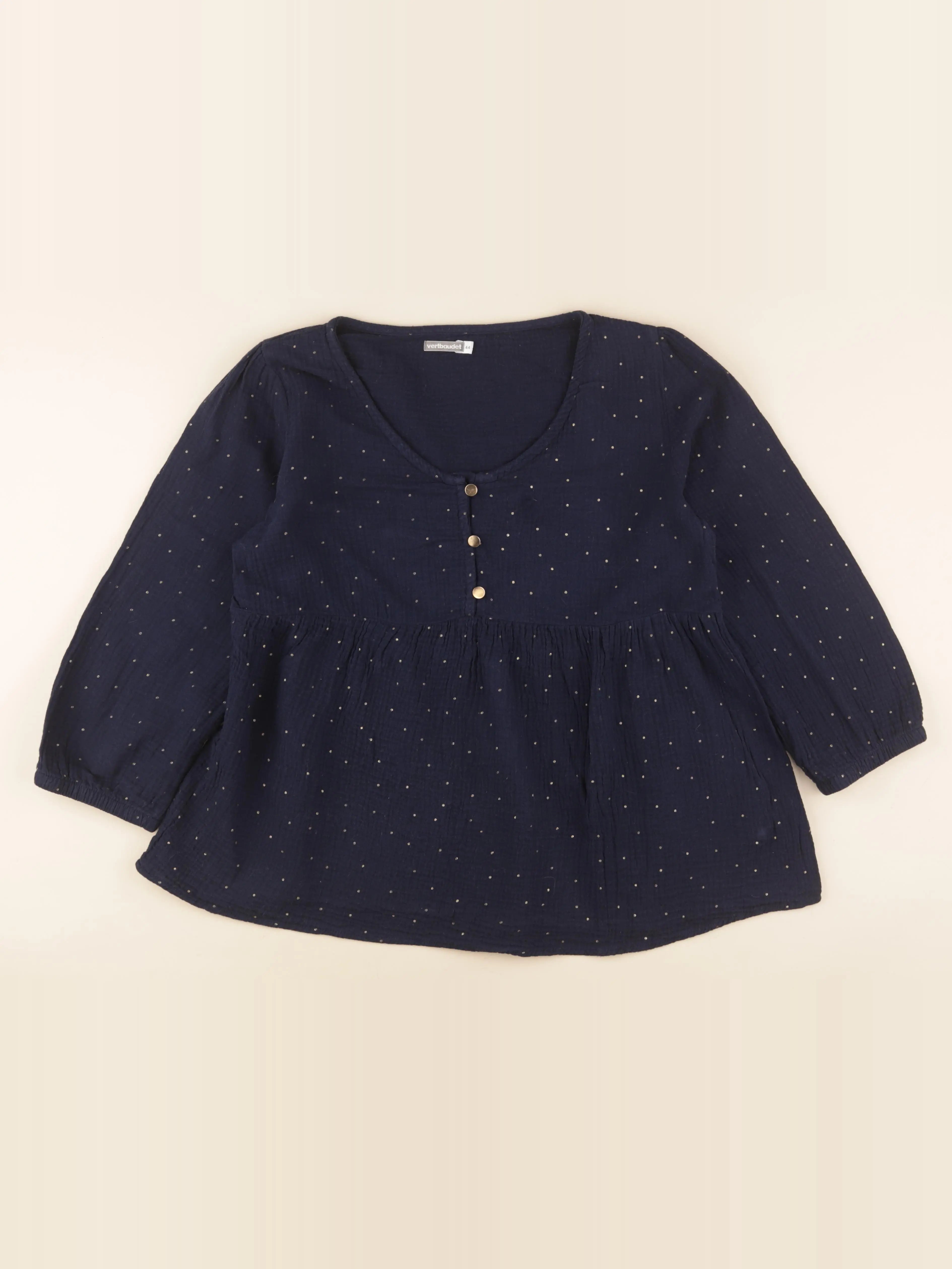 Vertbaudet - blouse allaitement bleu, or - 44
