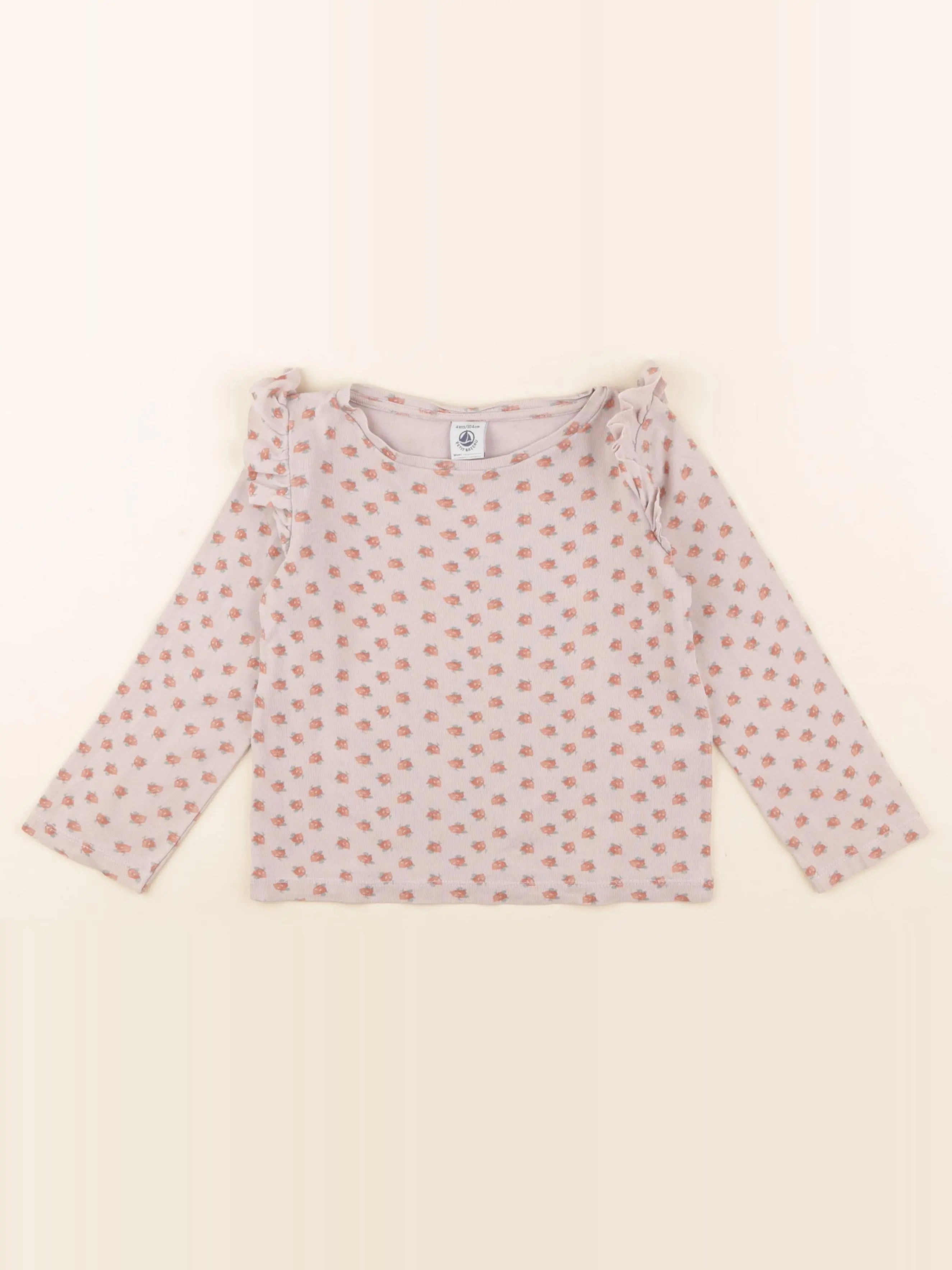 Petit Bateau - tee-shirt violet - 4 ans