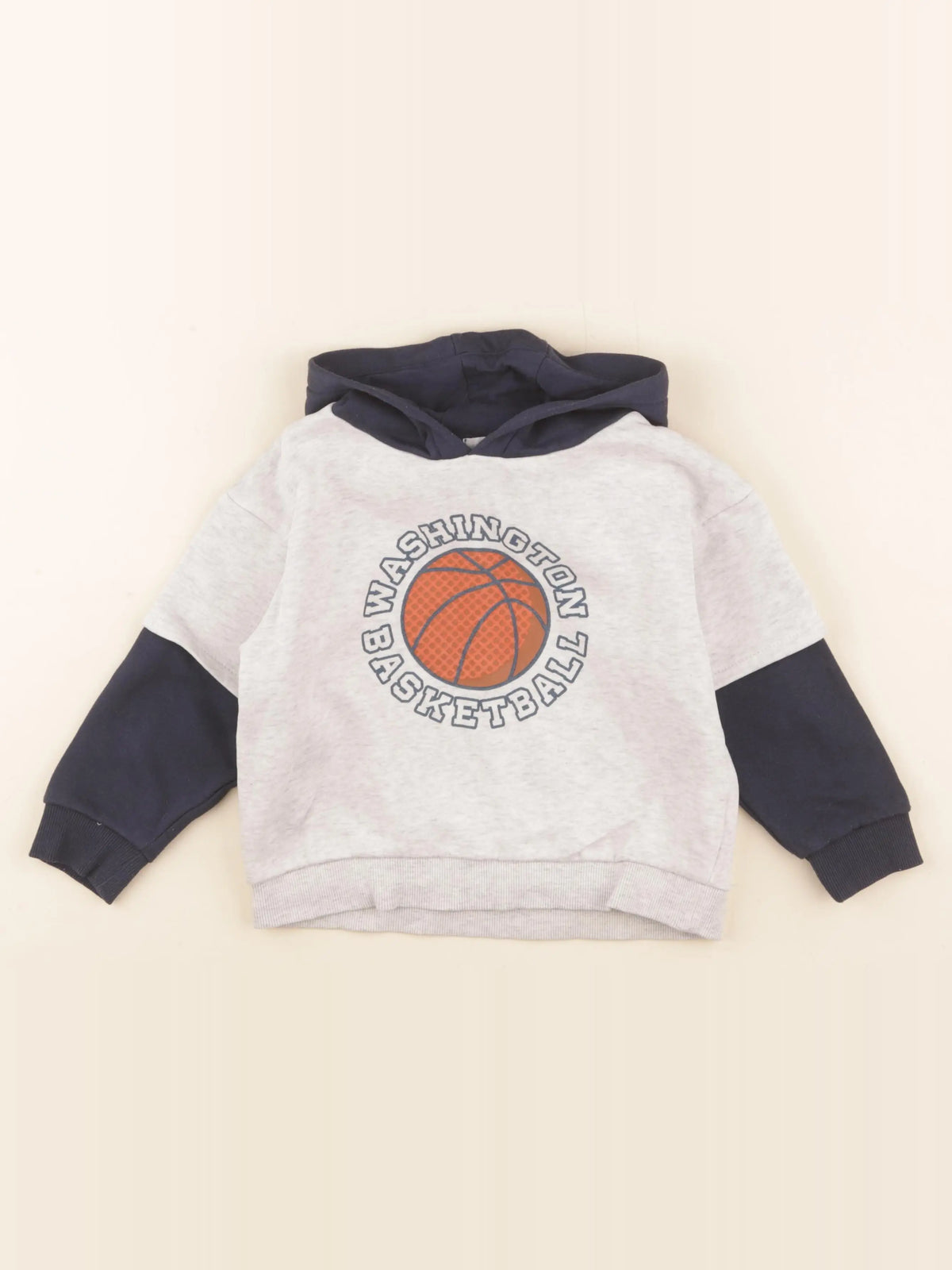 Vertbaudet - sweat bleu, gris - 4 ans