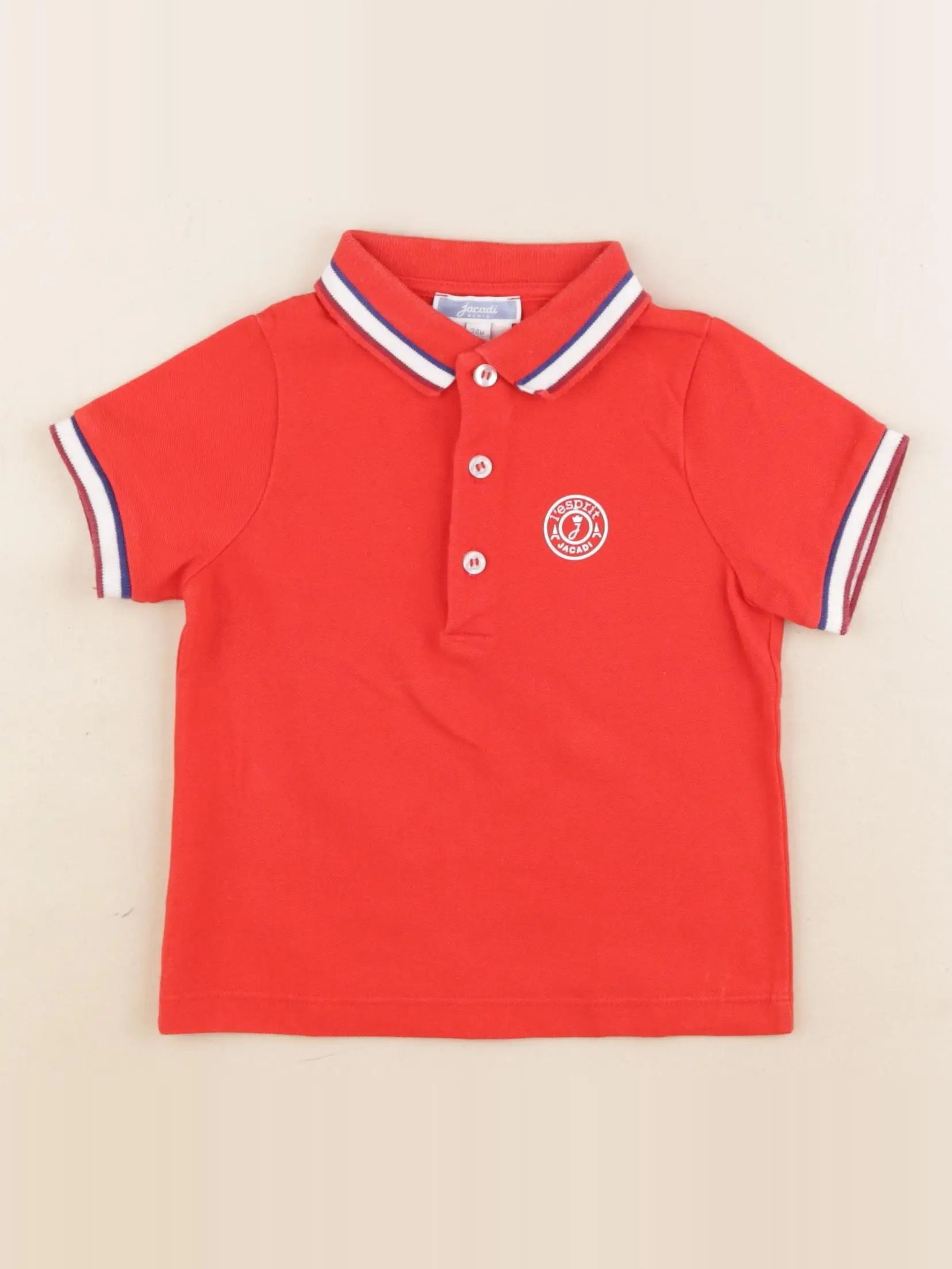 Jacadi - polo rouge - 24 mois