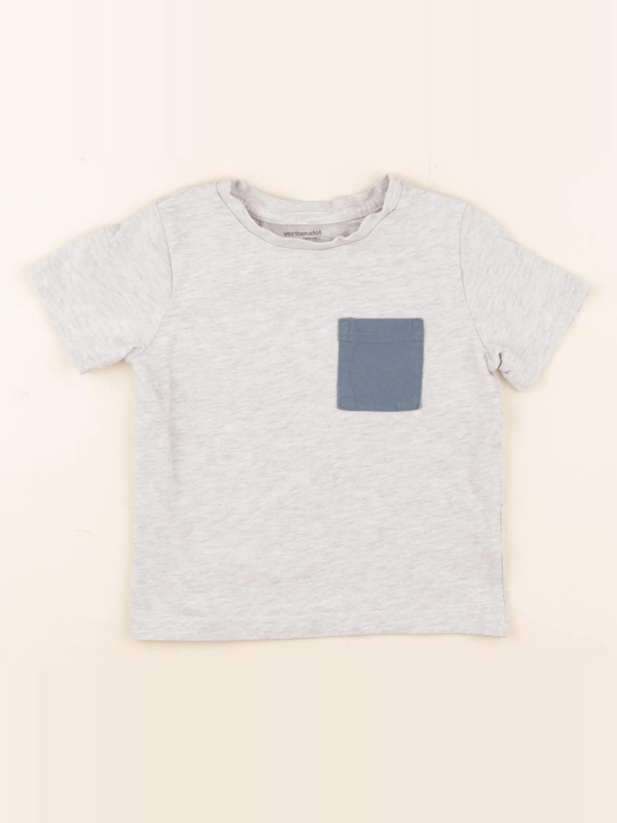 Vertbaudet - tee-shirt gris - 4 ans