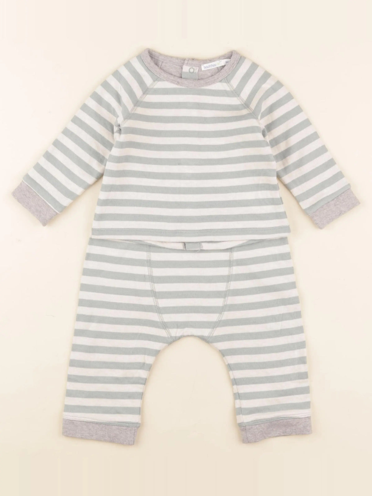 Boutchou - ensemble beige, bleu - 1 an