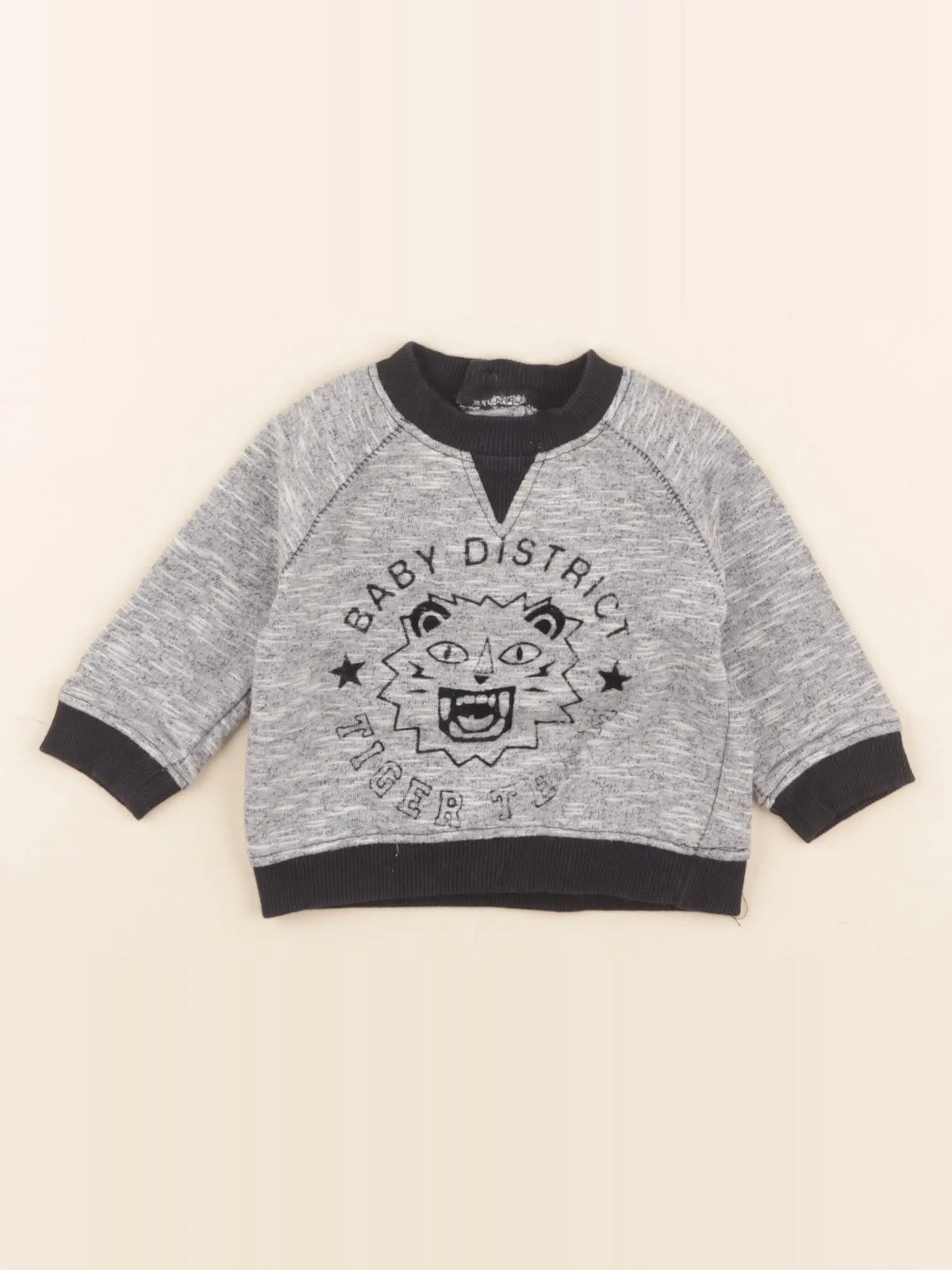 Boutchou - sweat gris, bleu - 6 mois