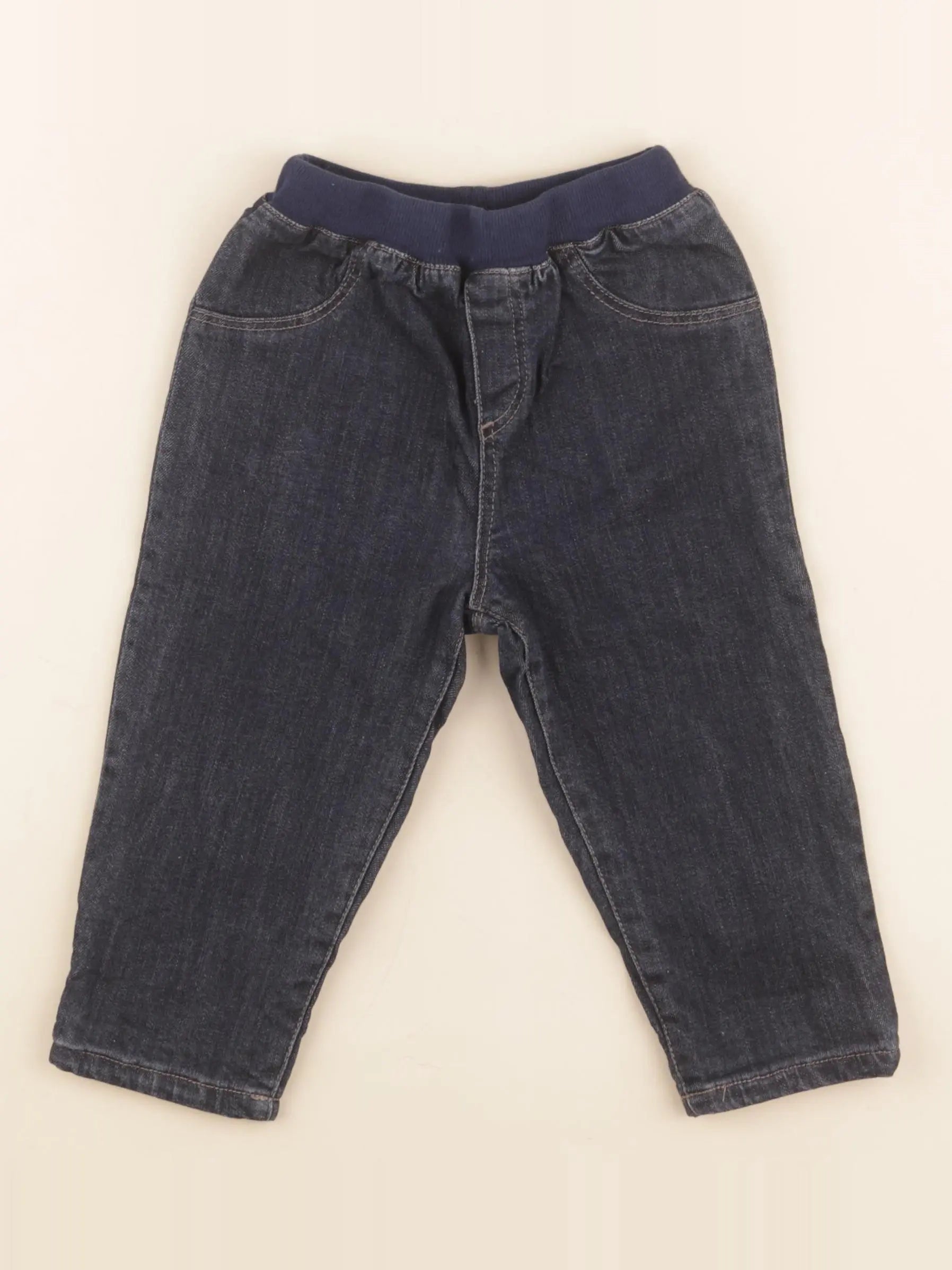 Boutchou - jean doublé bleu - 1 an