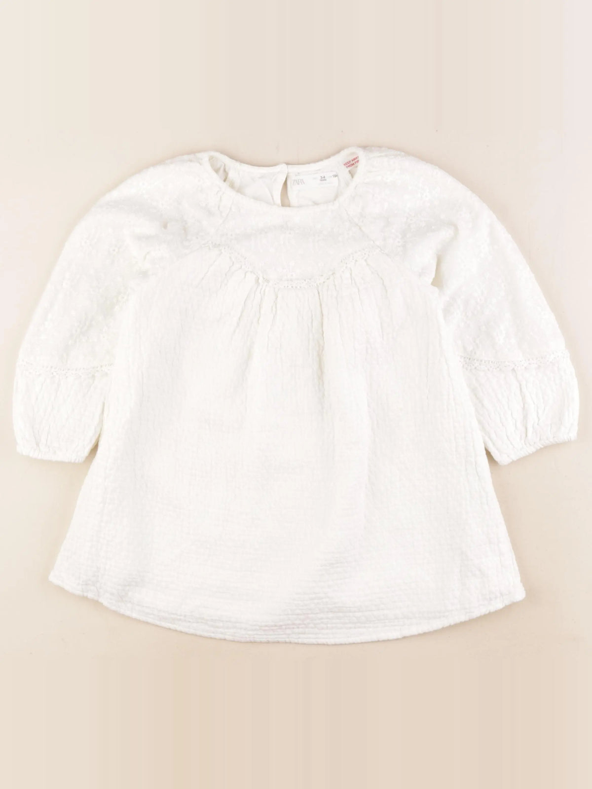 Zara - robe blanc - 3/4 ans