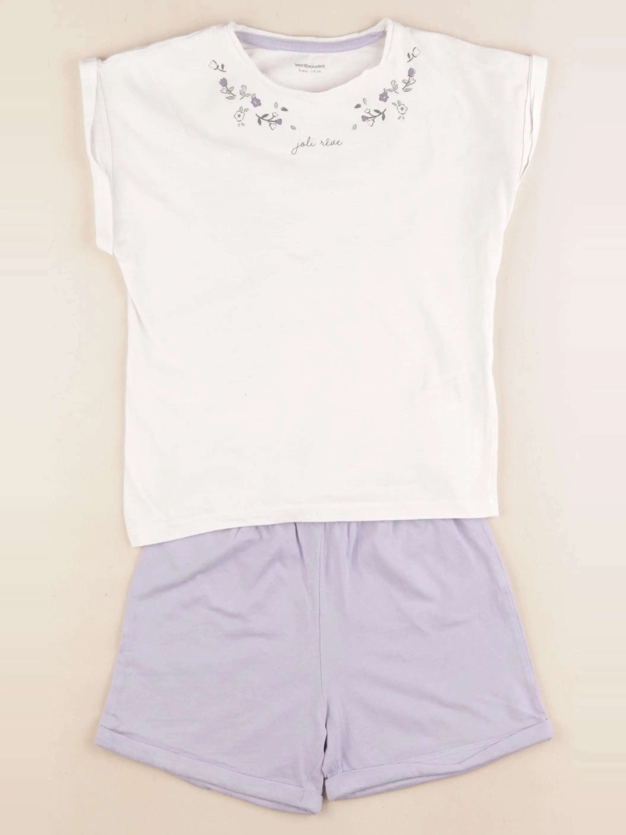Vertbaudet - pyjama coton bleu - 6 ans