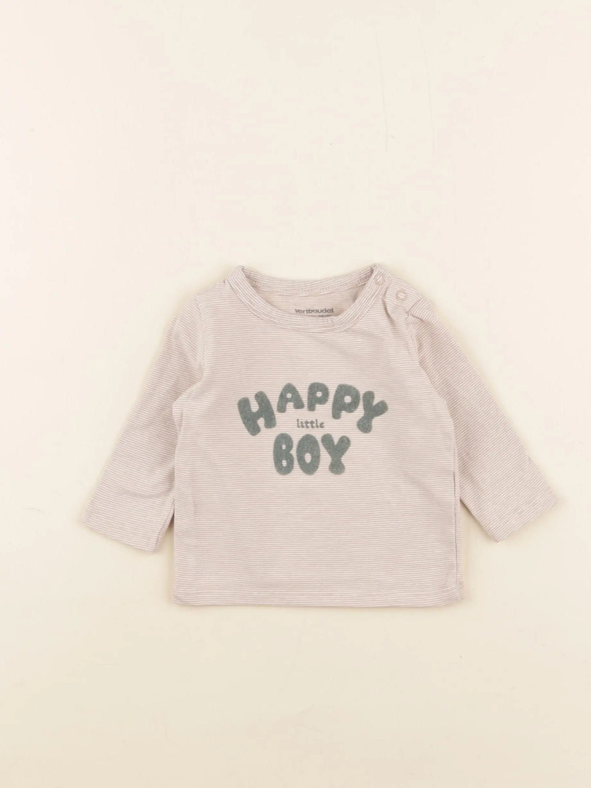 Vertbaudet - tee-shirt marron - 3 mois