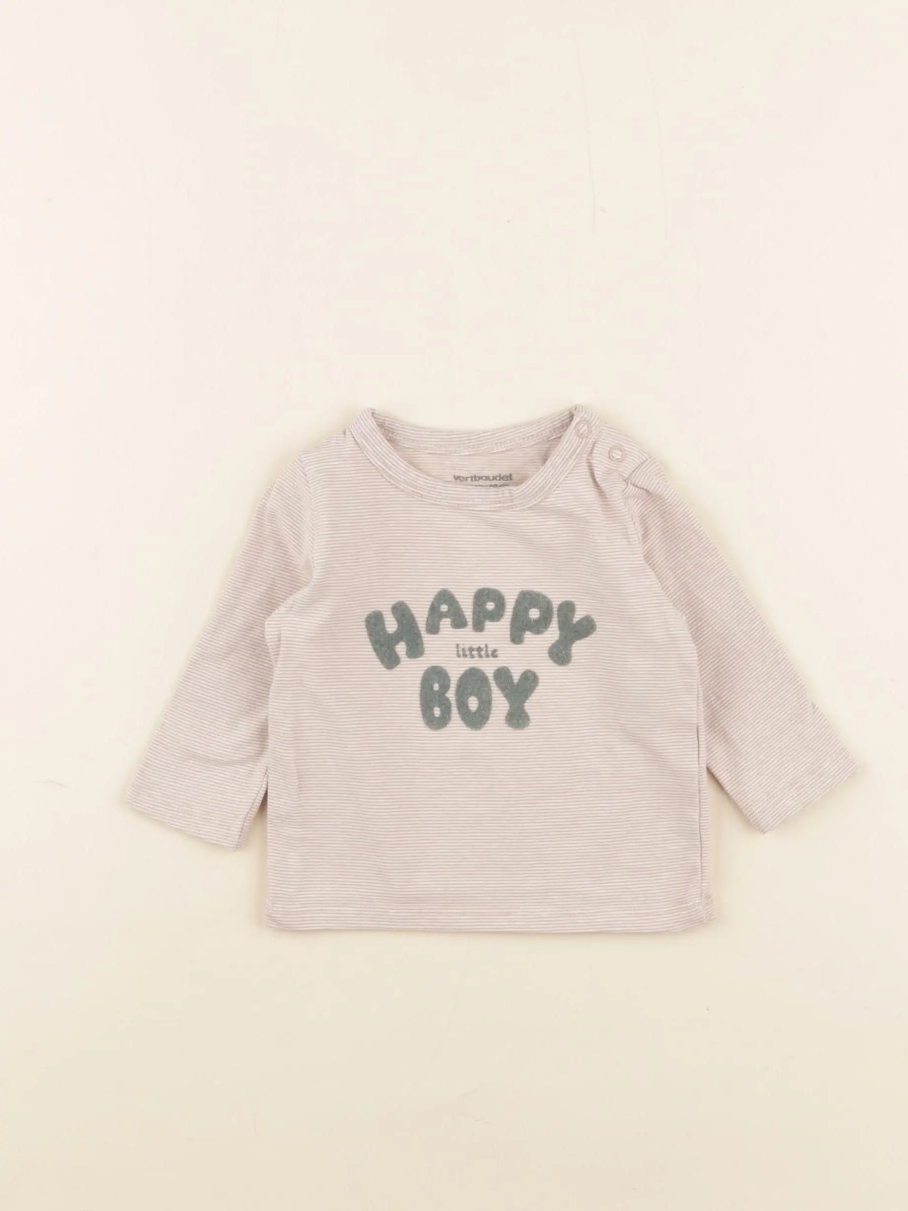 Vertbaudet - tee-shirt marron - 3 mois