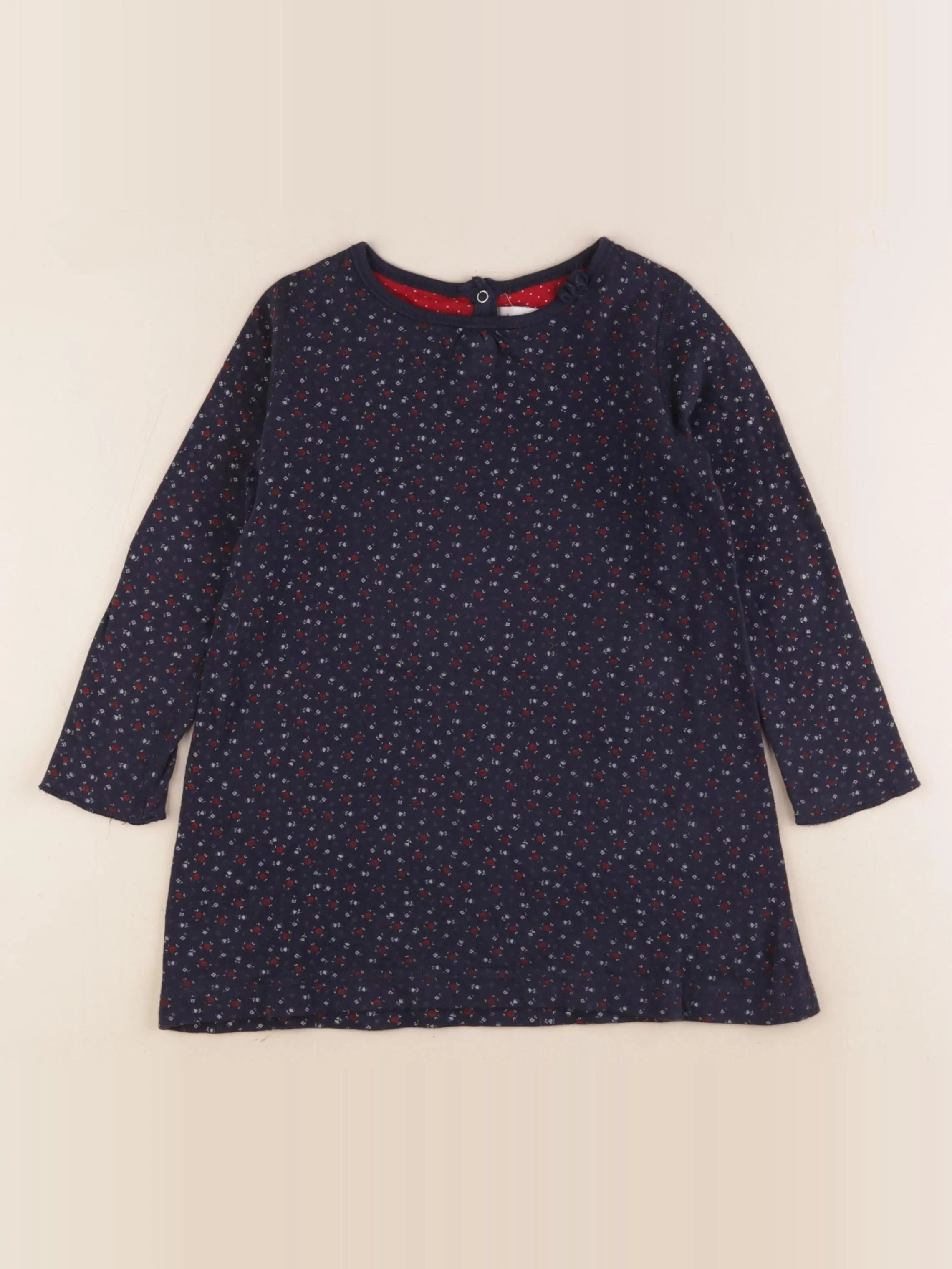 Petit Bateau - robe bleu - 36 mois
