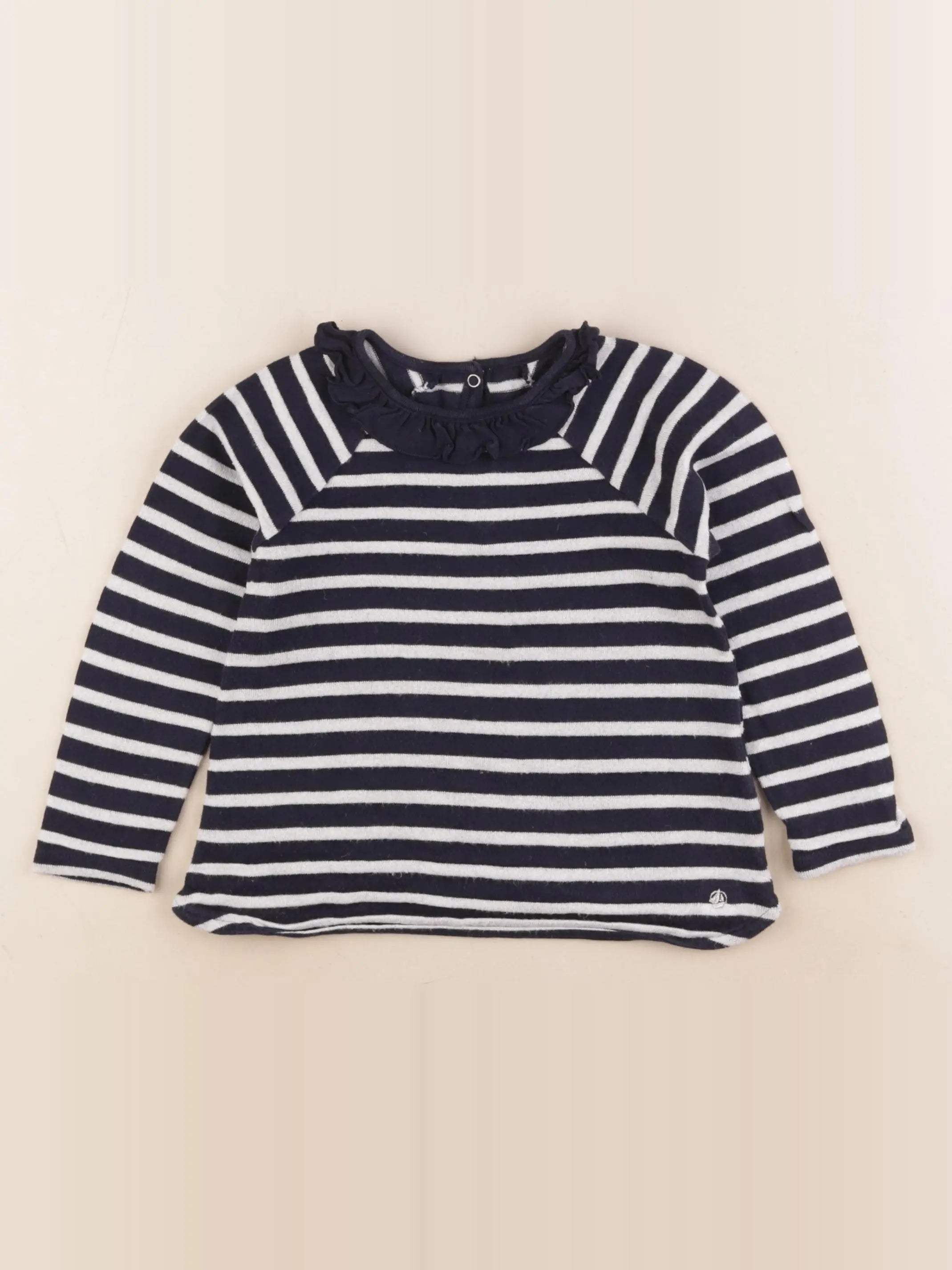 Petit Bateau - pull bleu, blanc - 36 mois