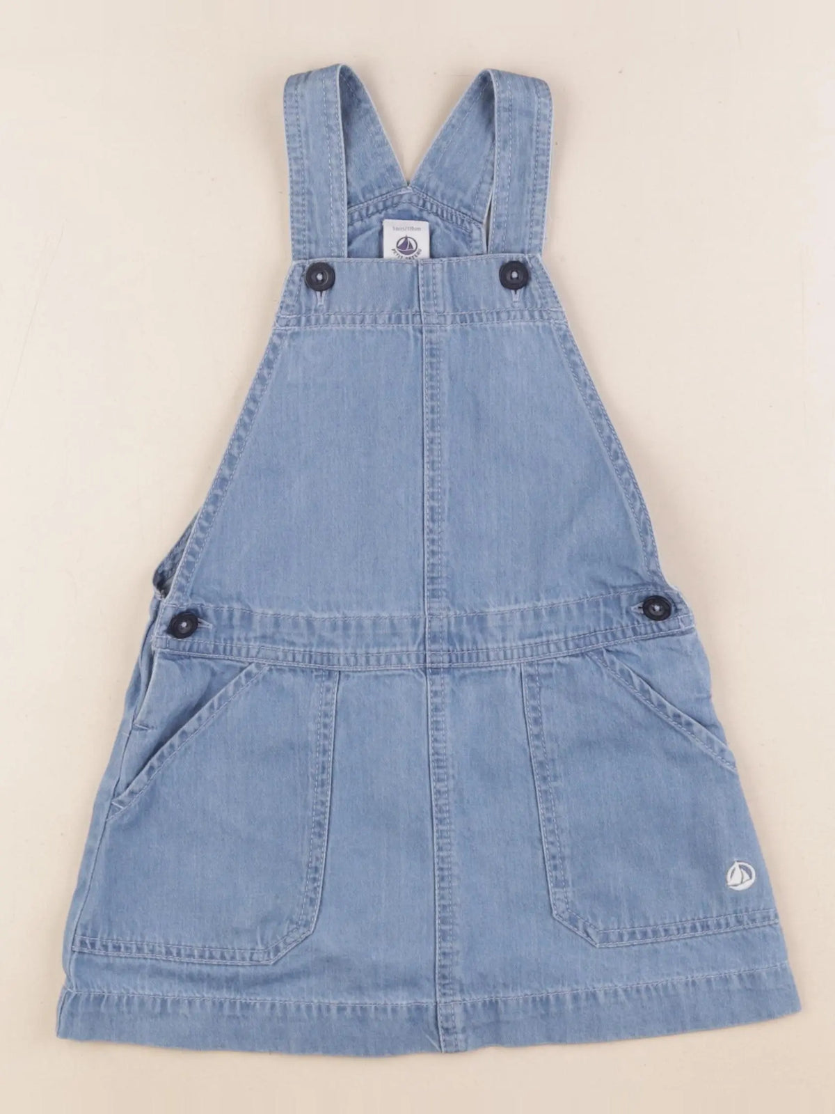 Petit Bateau - robe bleu - 5 ans