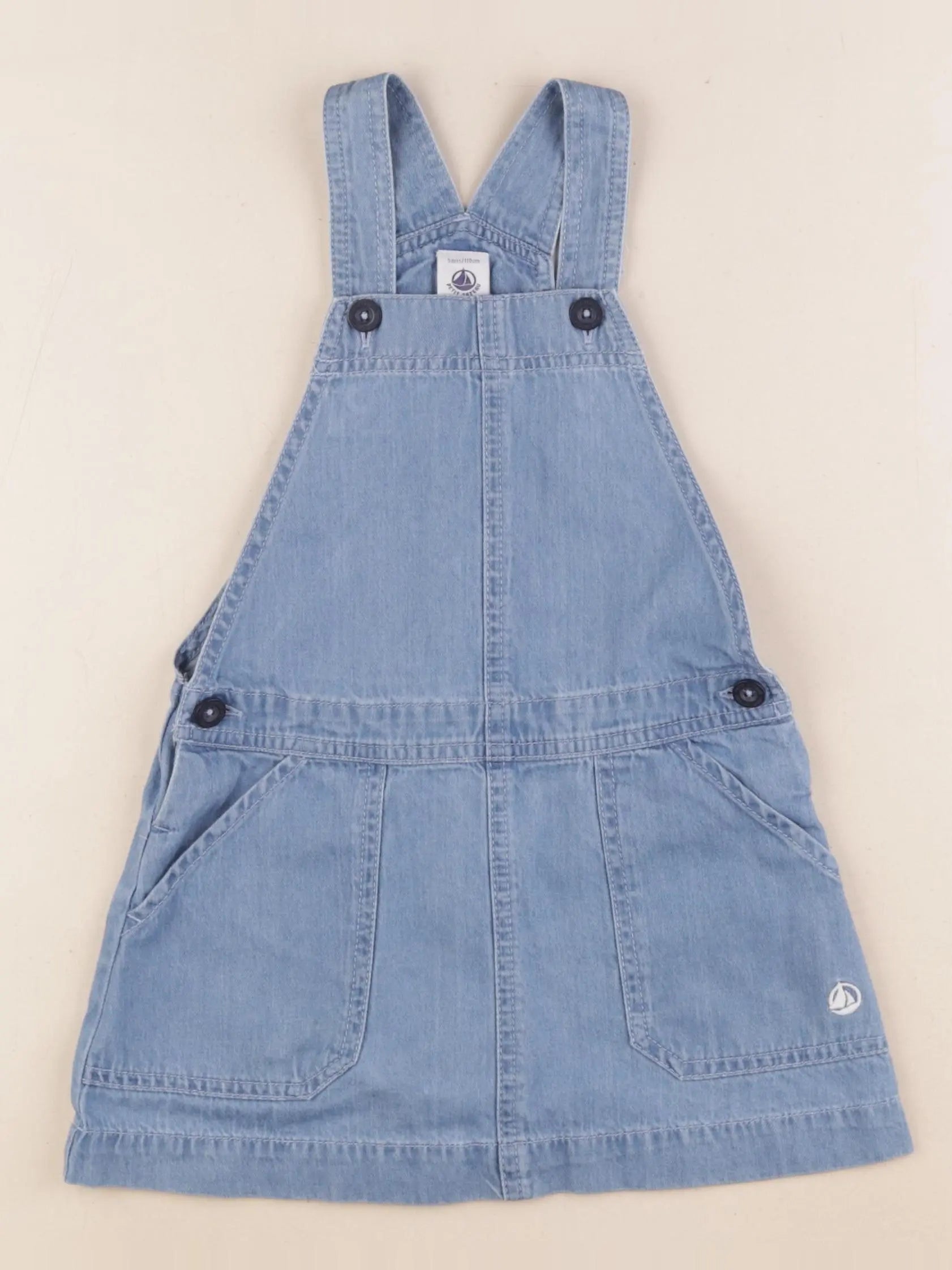 Petit Bateau - robe bleu - 5 ans