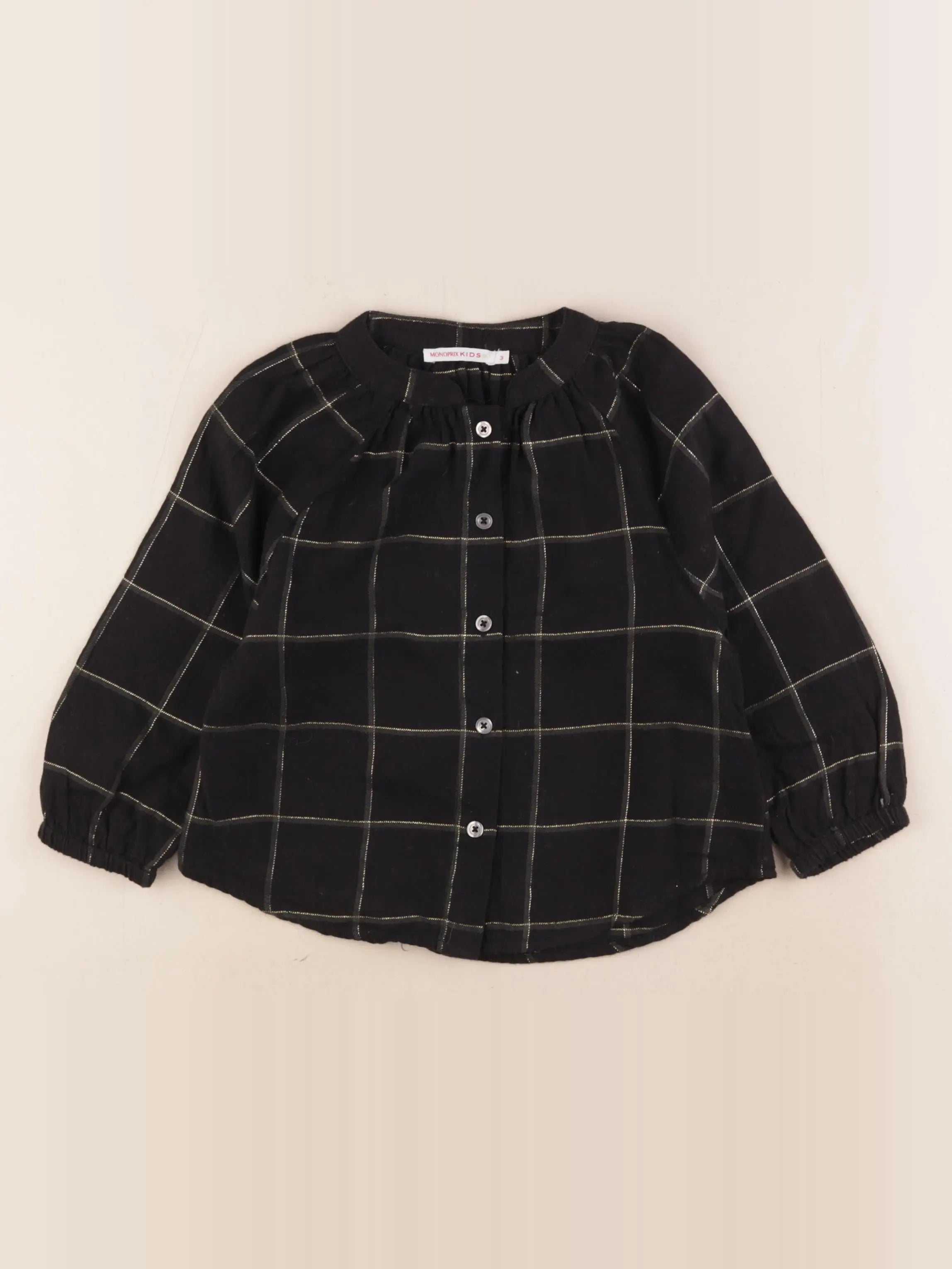 Monoprix - blouse noir, or - 3 ans