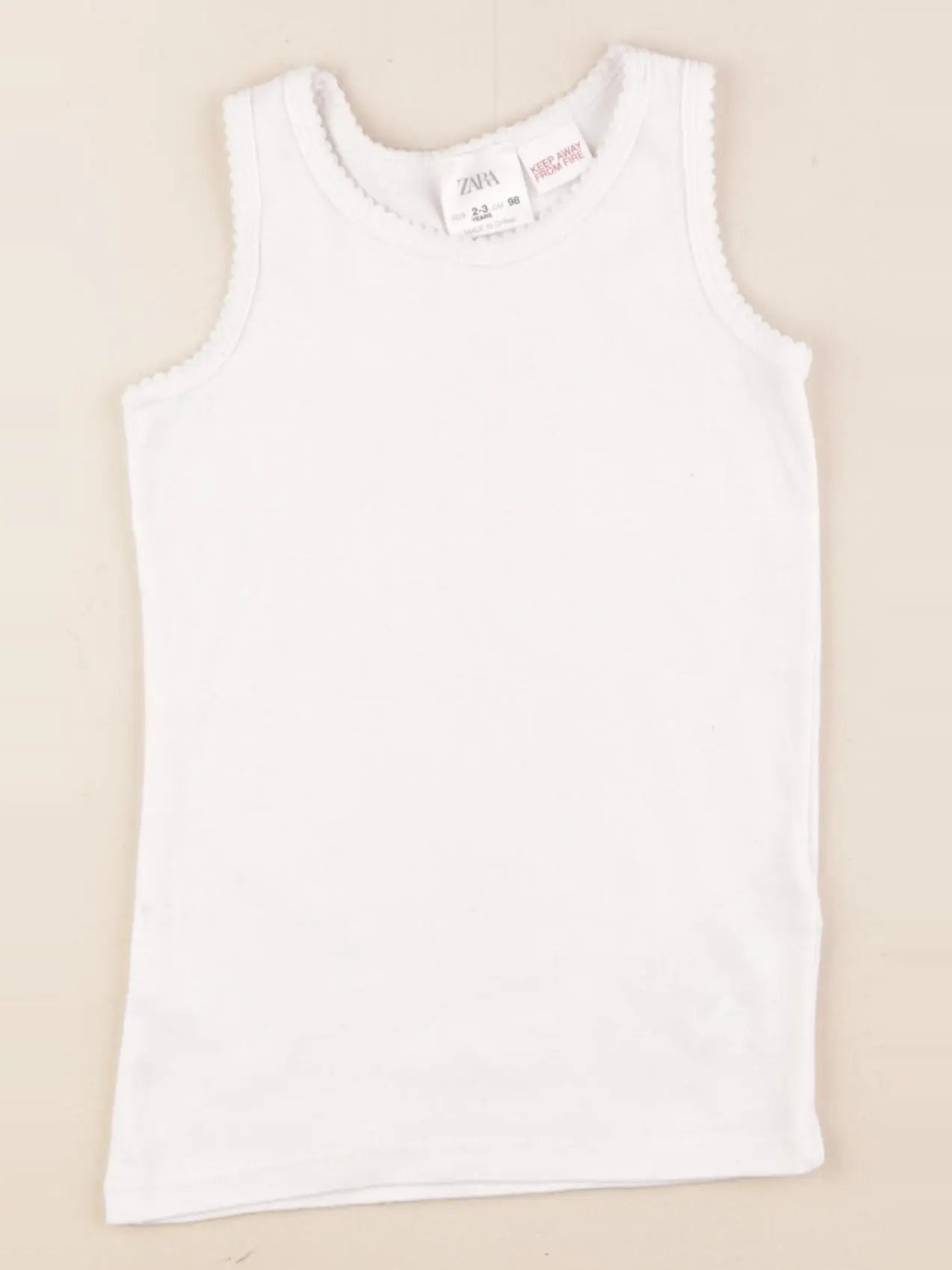 Zara - maillot de corps blanc - 2/3 ans
