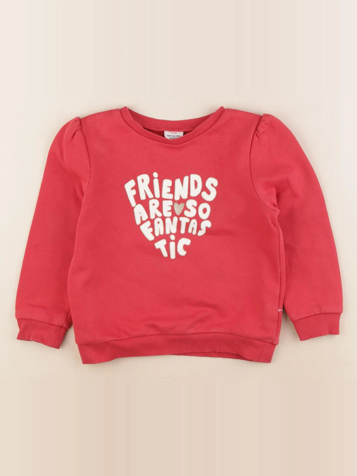 Tape à l'oeil - sweat rouge - 5 ans