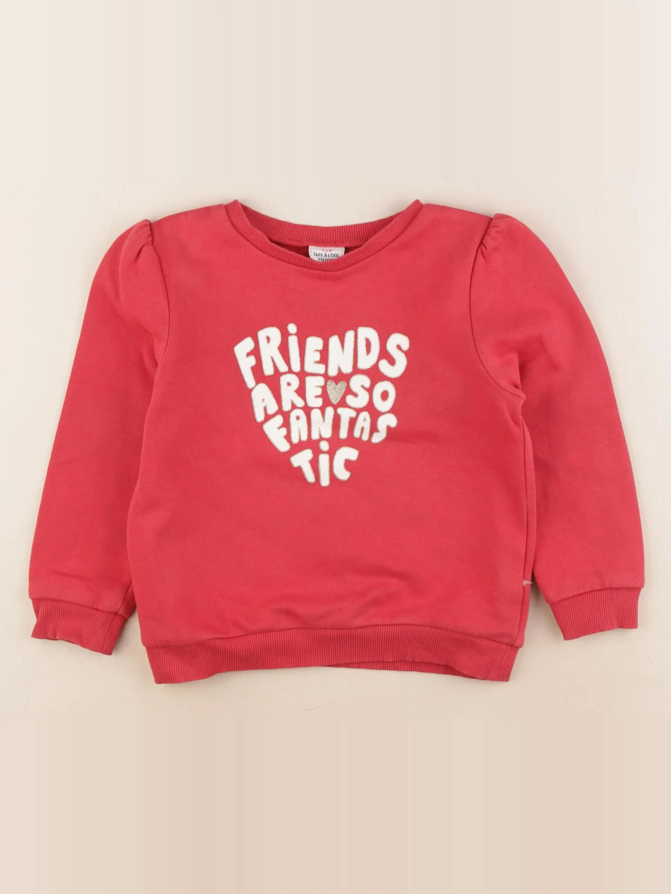 Tape à l'oeil - sweat rouge - 5 ans