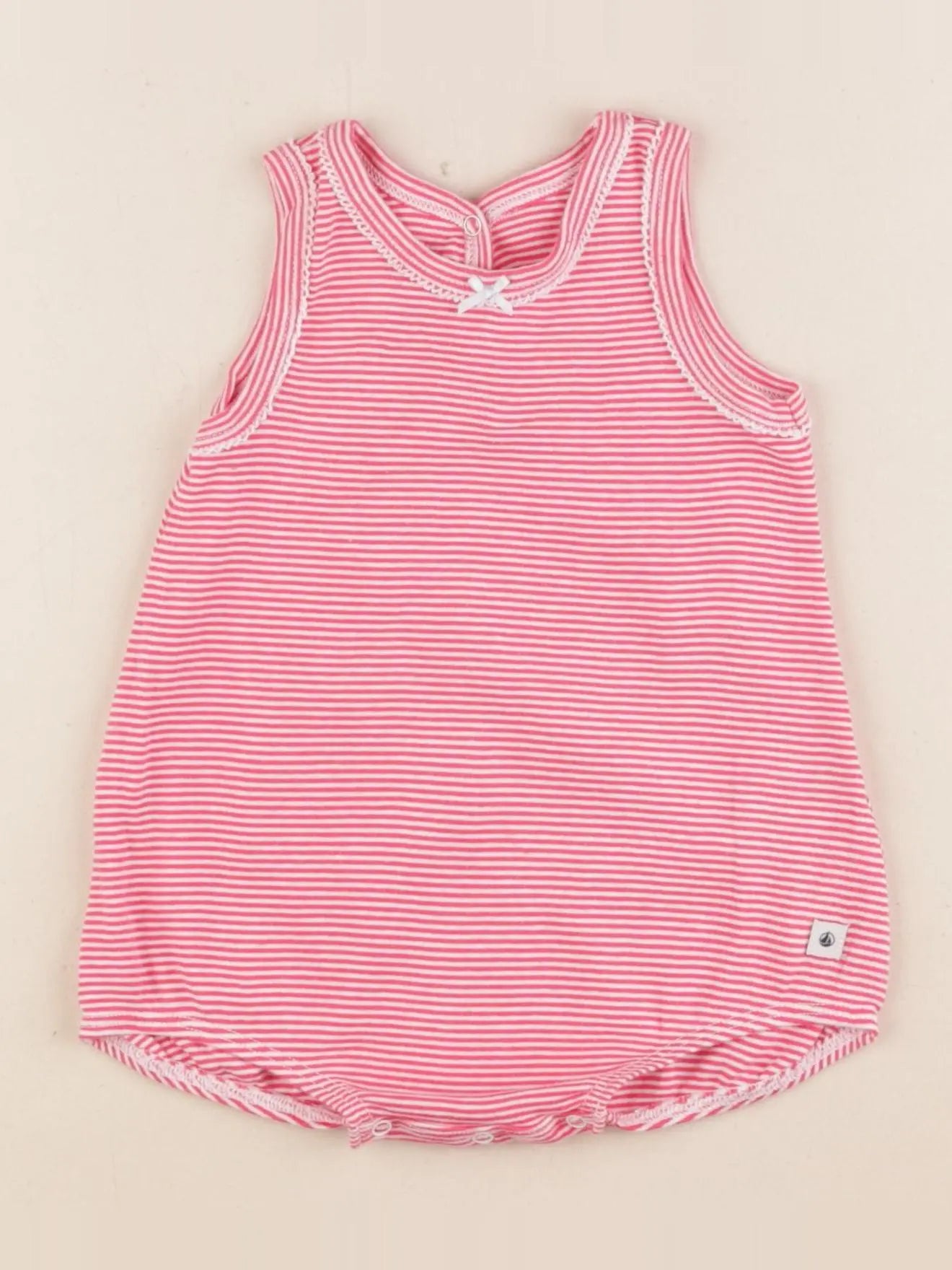 Petit Bateau - pyjama coton rose - 6 mois