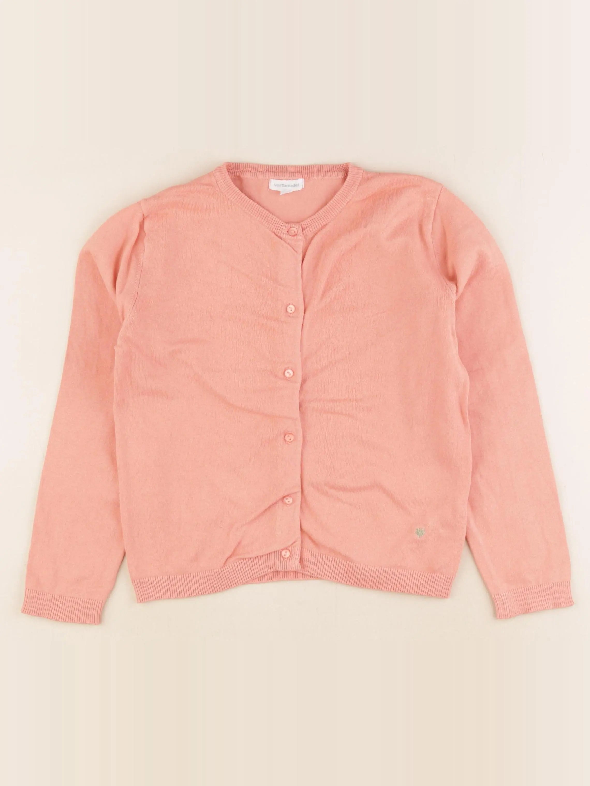 Vertbaudet - gilet rose - 8 ans