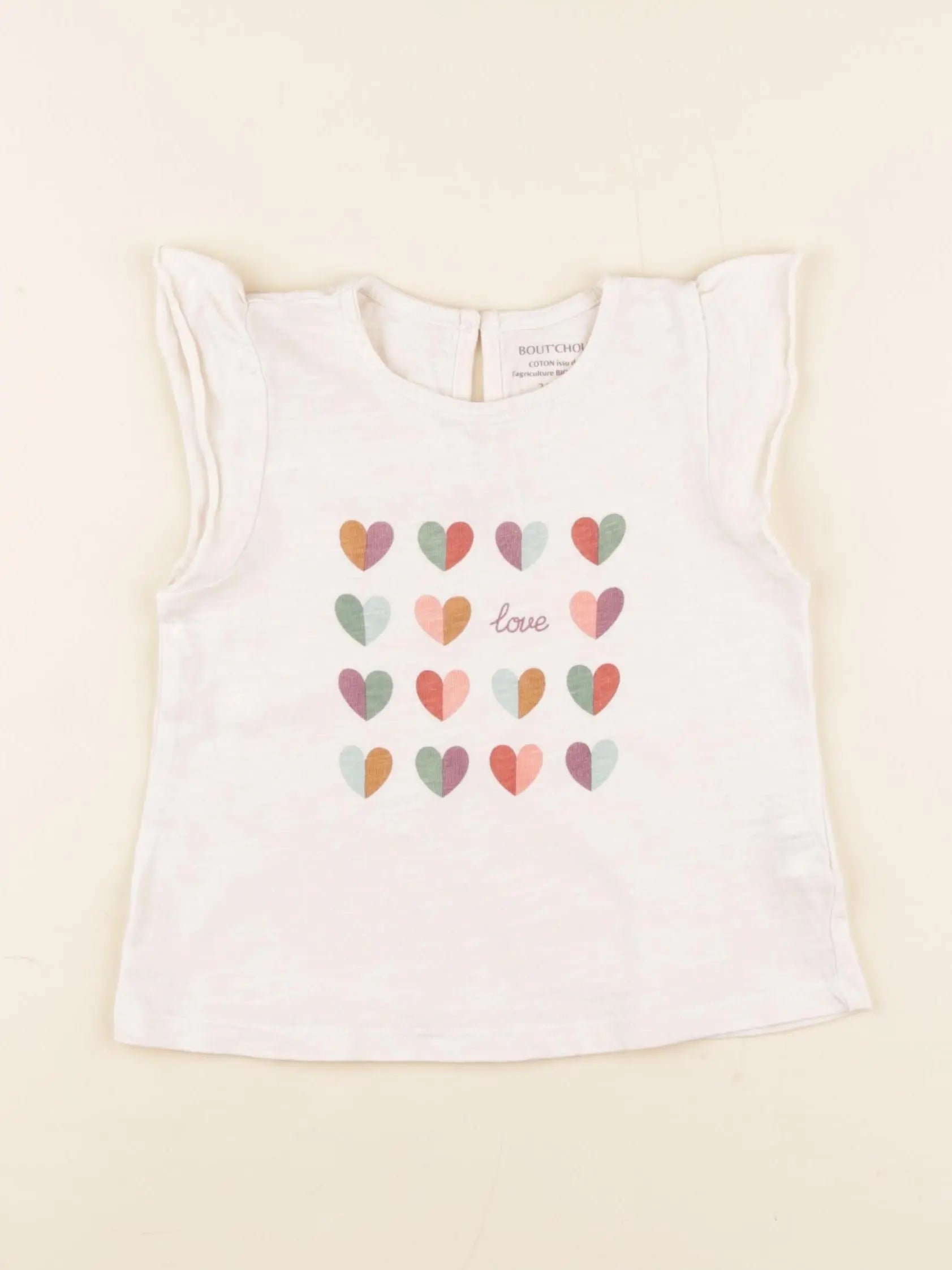 Boutchou - tee-shirt beige - 24 mois