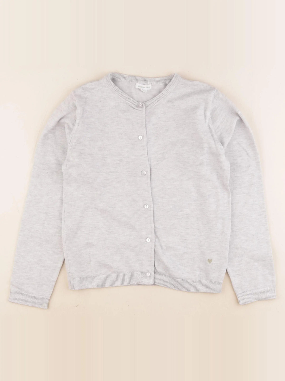 Vertbaudet - gilet gris - 8 ans