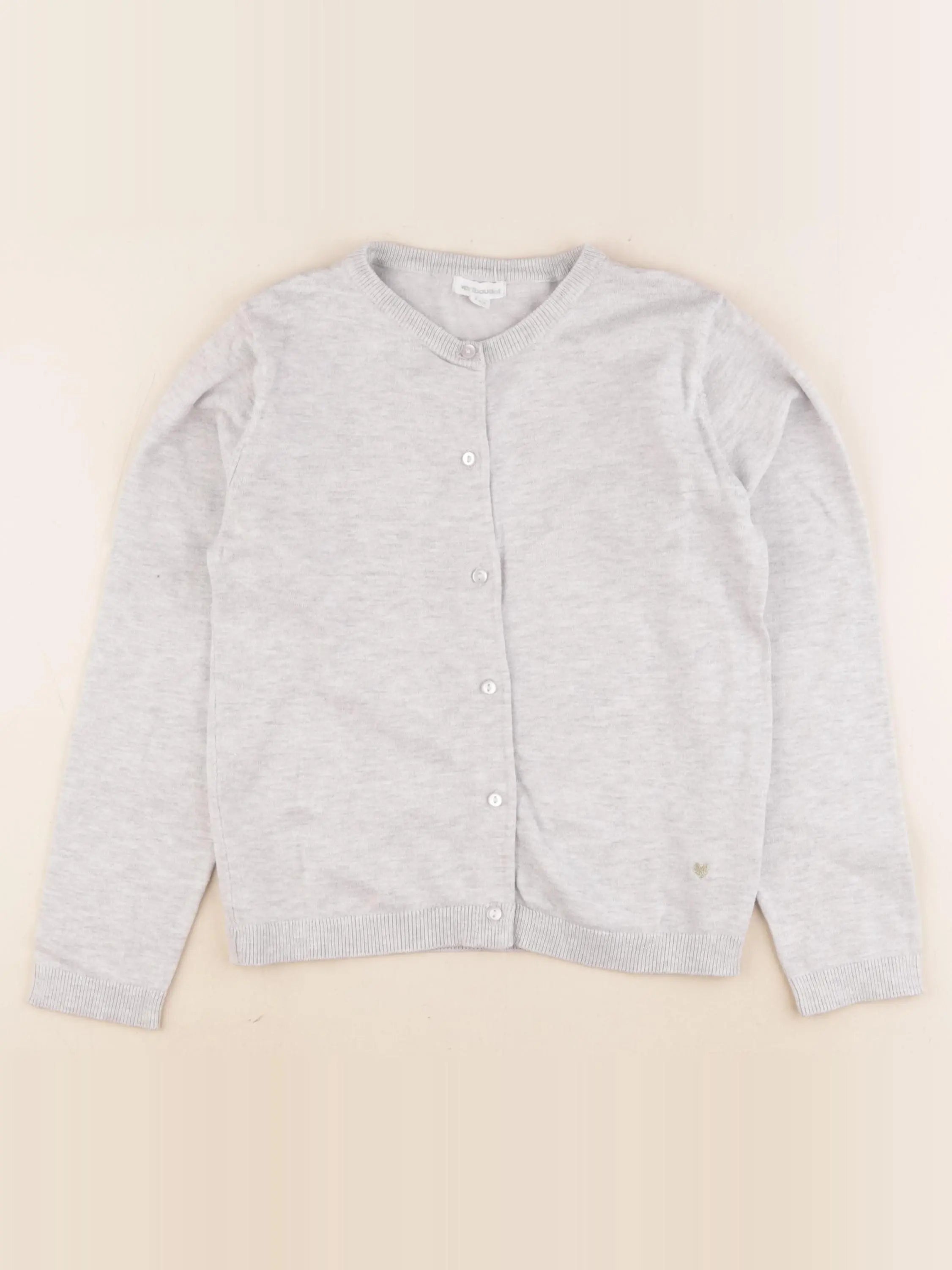 Vertbaudet - gilet gris - 8 ans