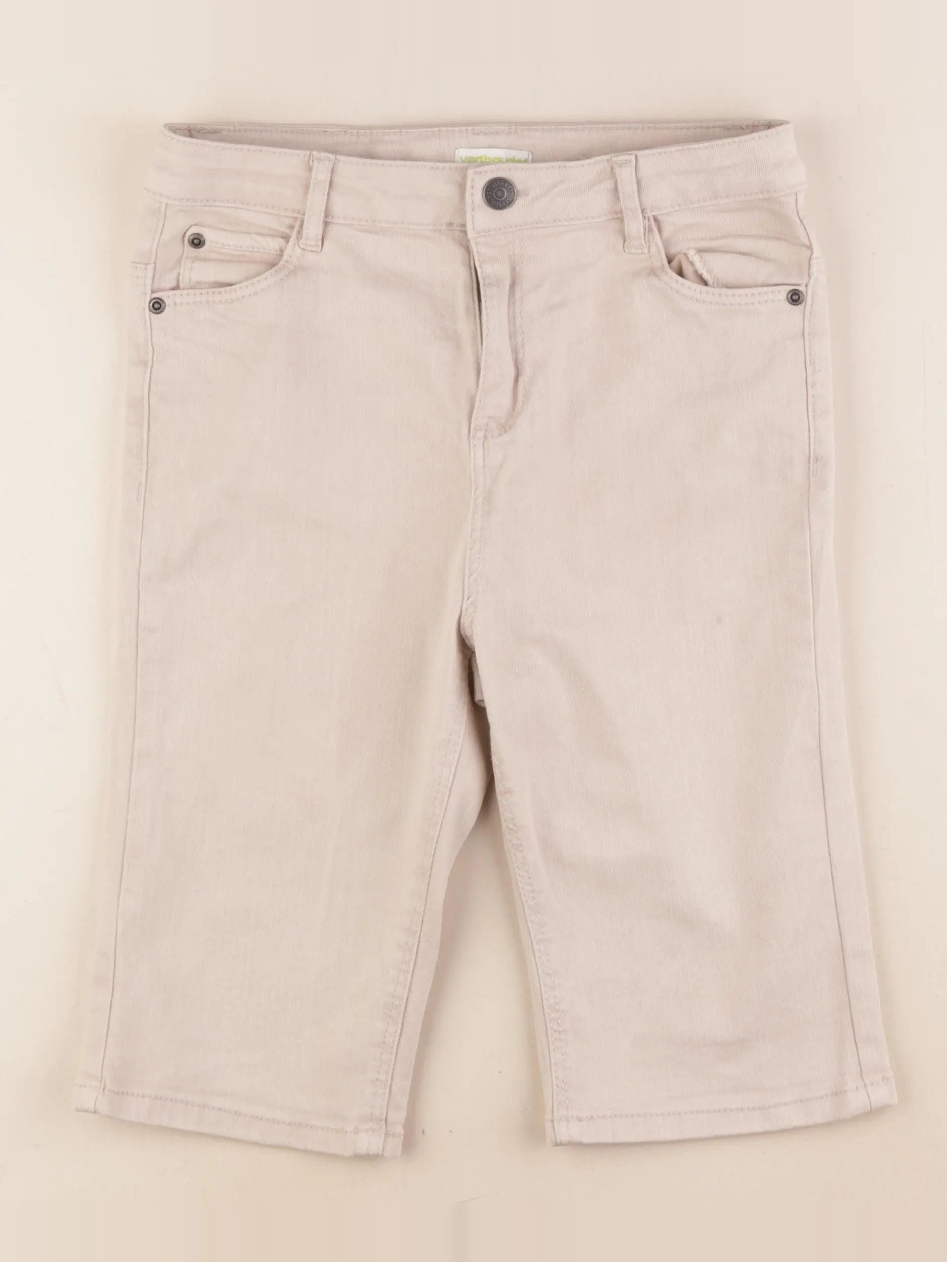 Vertbaudet - short beige - 11/12 ans