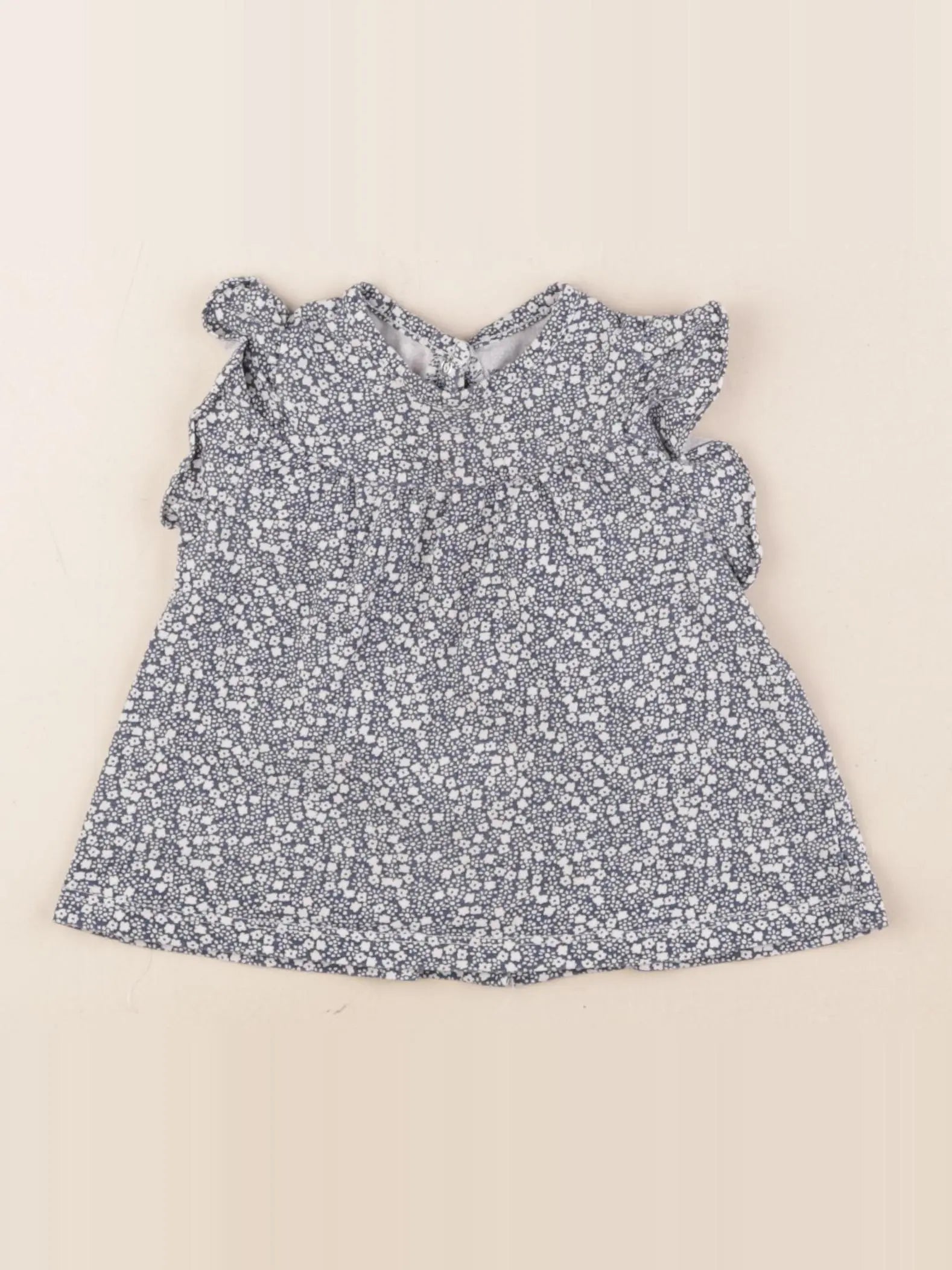 Vertbaudet - tee-shirt bleu - 12 mois