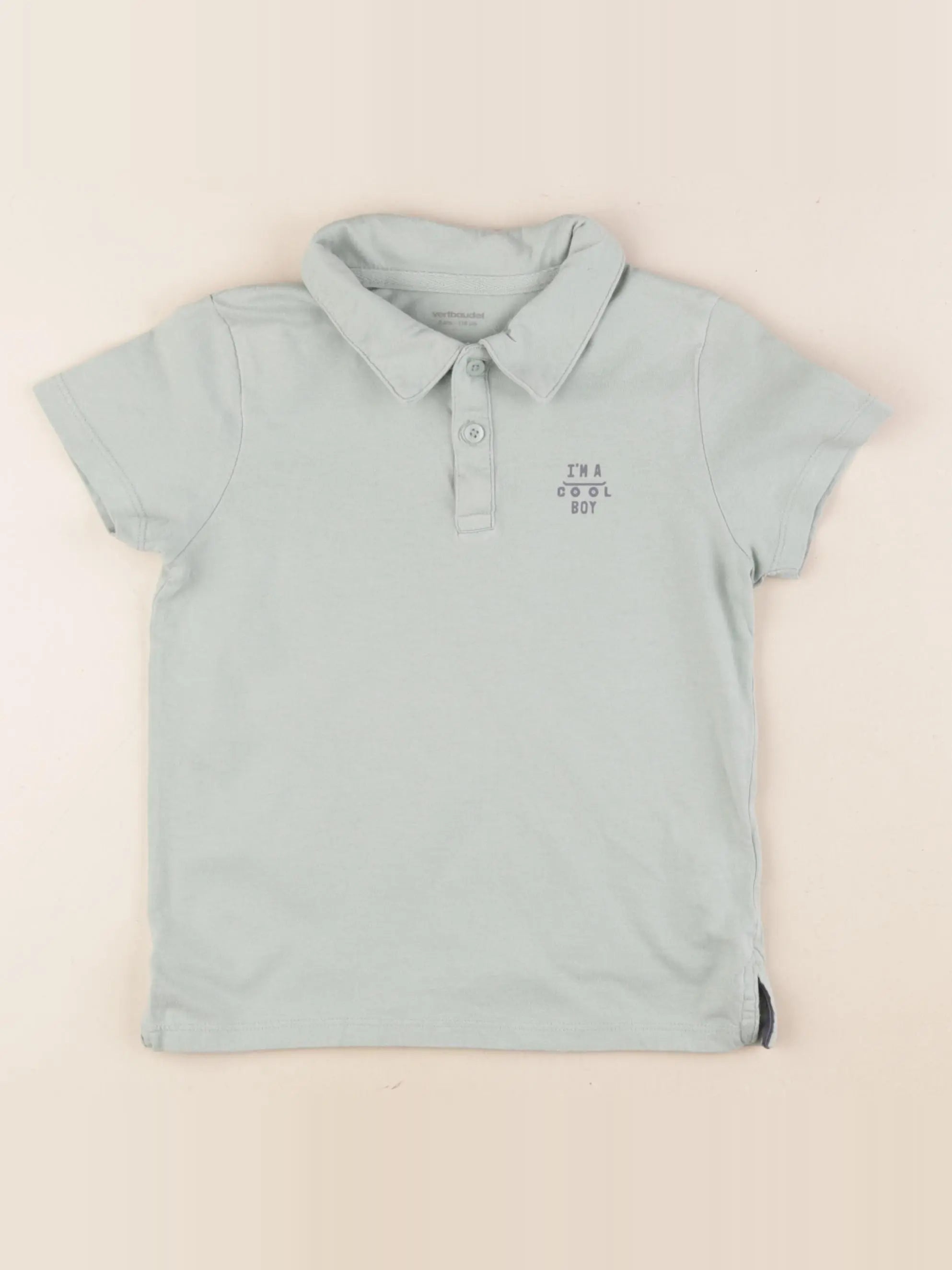 Vertbaudet - polo vert - 6 ans