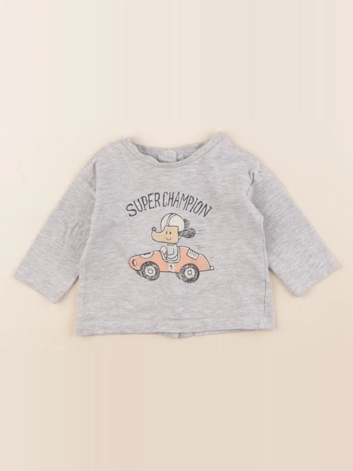 Vertbaudet - tee-shirt gris - 3 mois
