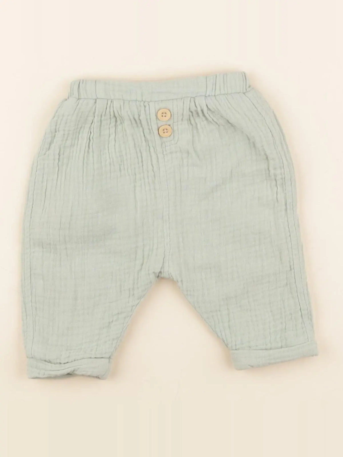 Vertbaudet - pantalon doublé vert - 3 mois