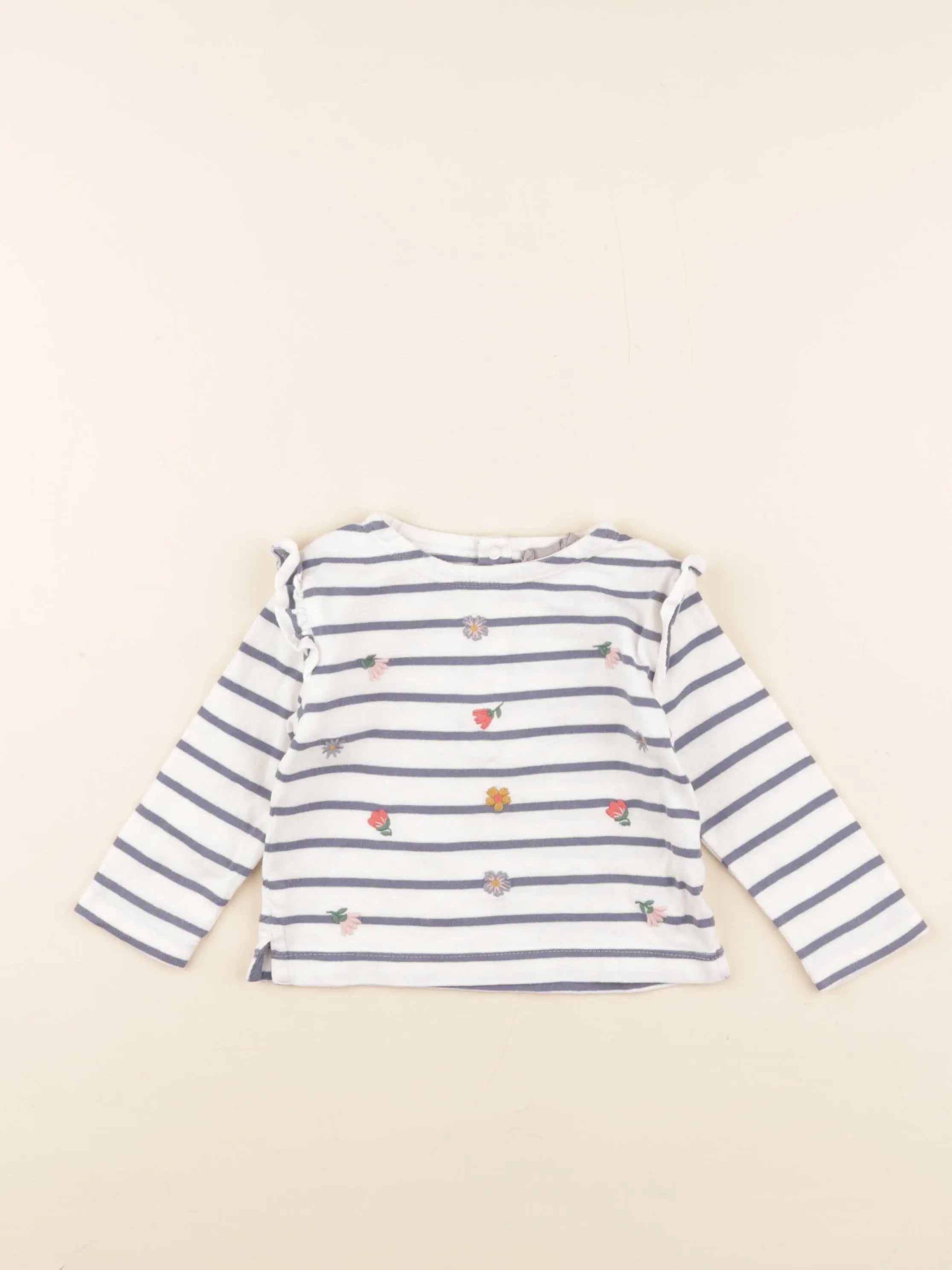Boutchou - tee-shirt bleu - 9 mois