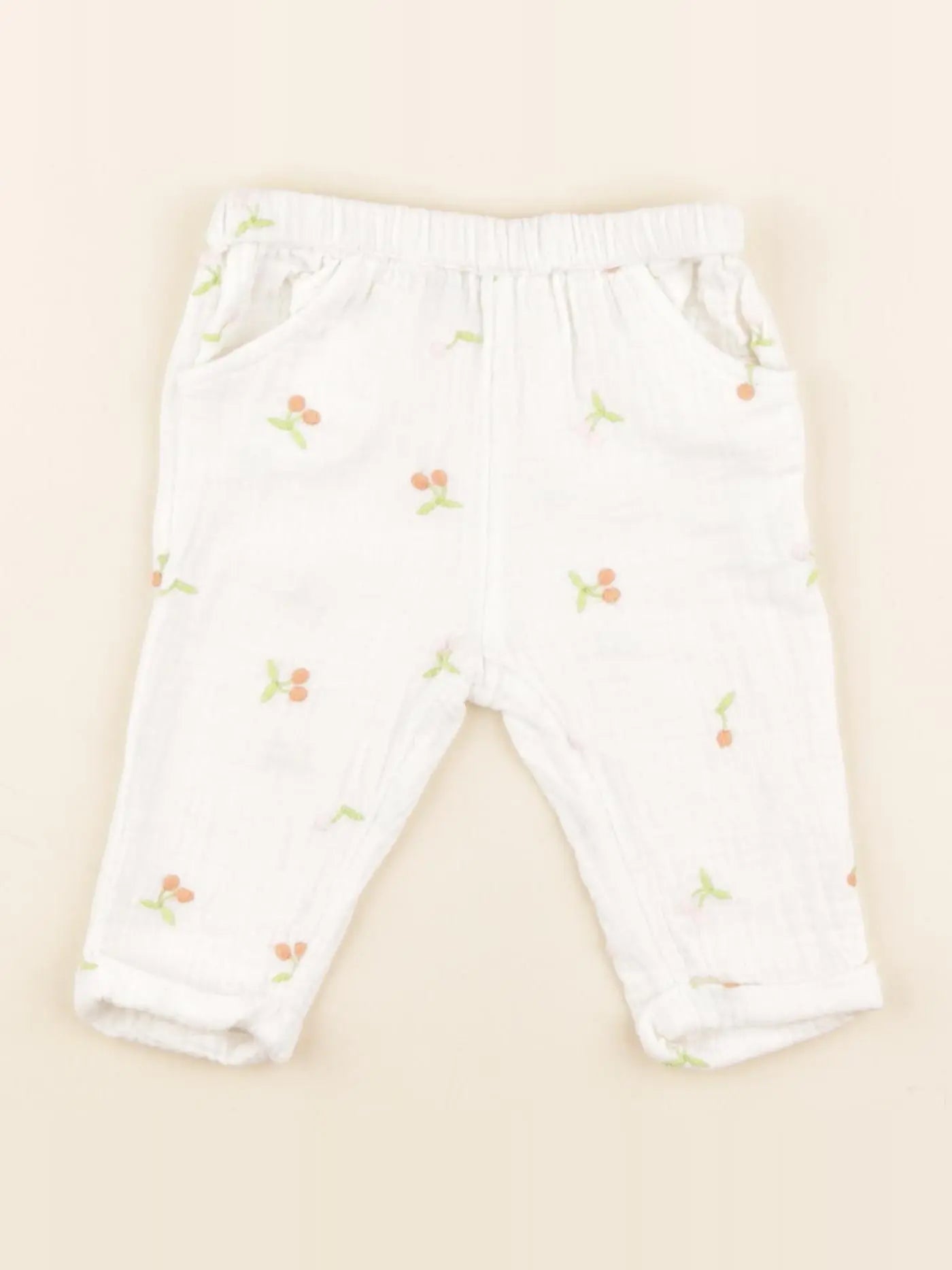 Boutchou - pantalon doublé blanc - 3 mois