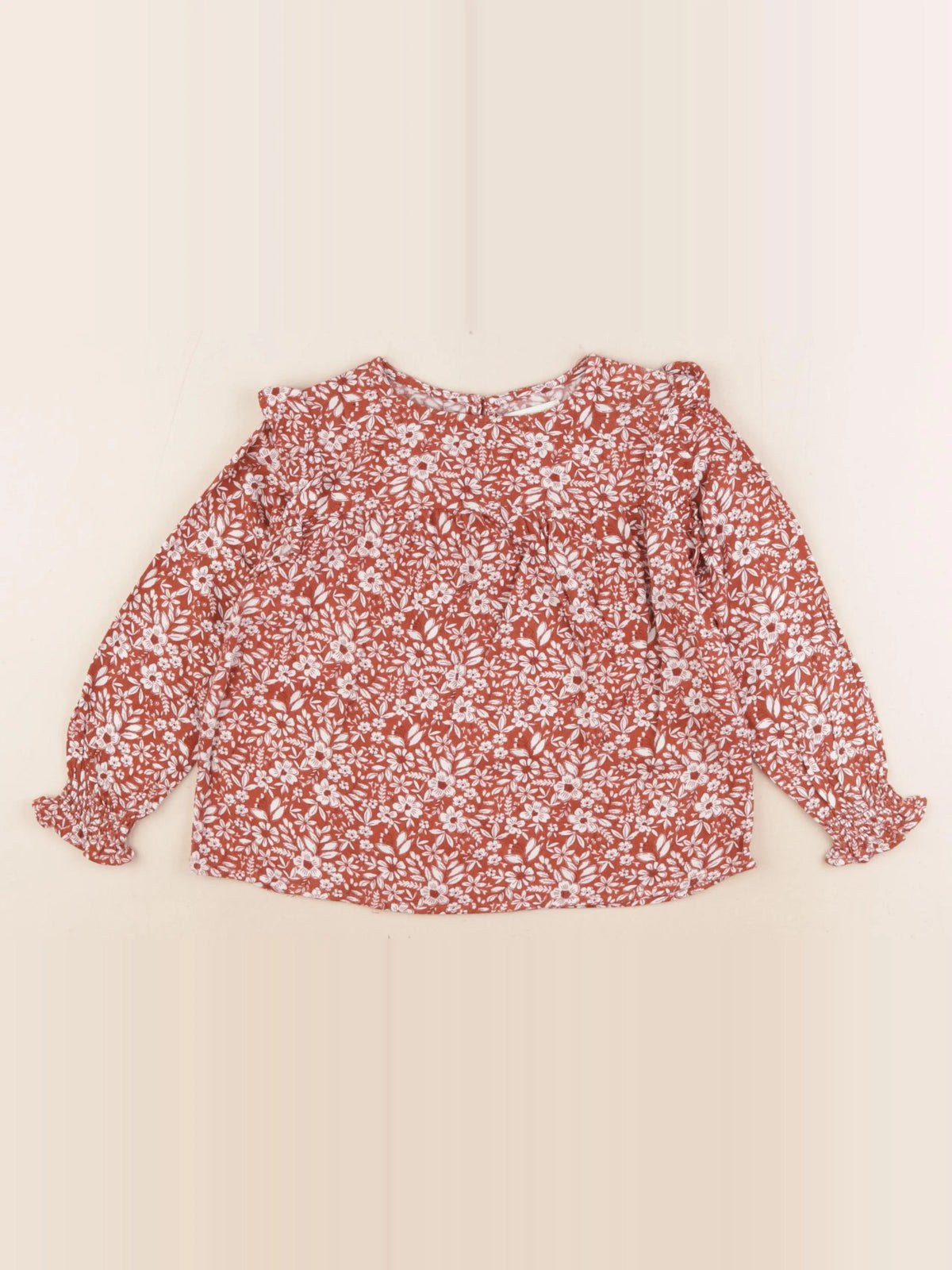 Vertbaudet - blouse marron - 4 ans