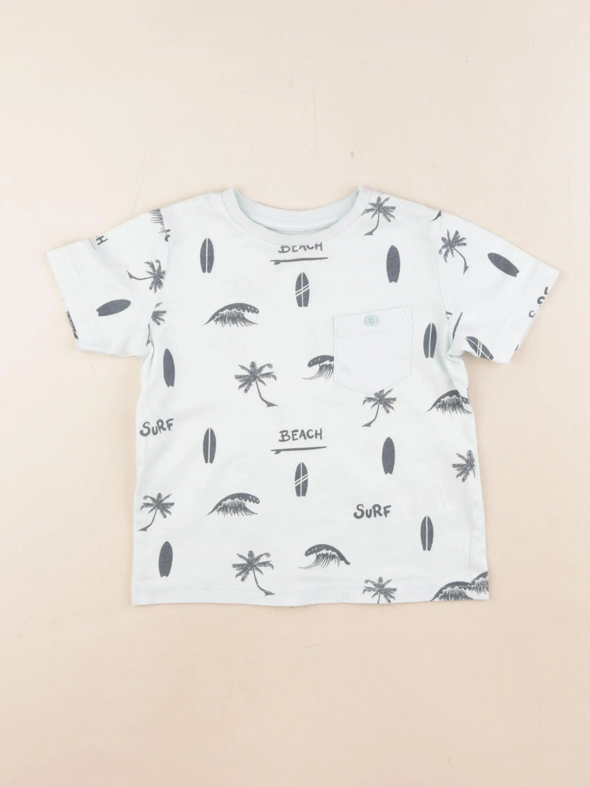 Vertbaudet - tee-shirt bleu - 4 ans