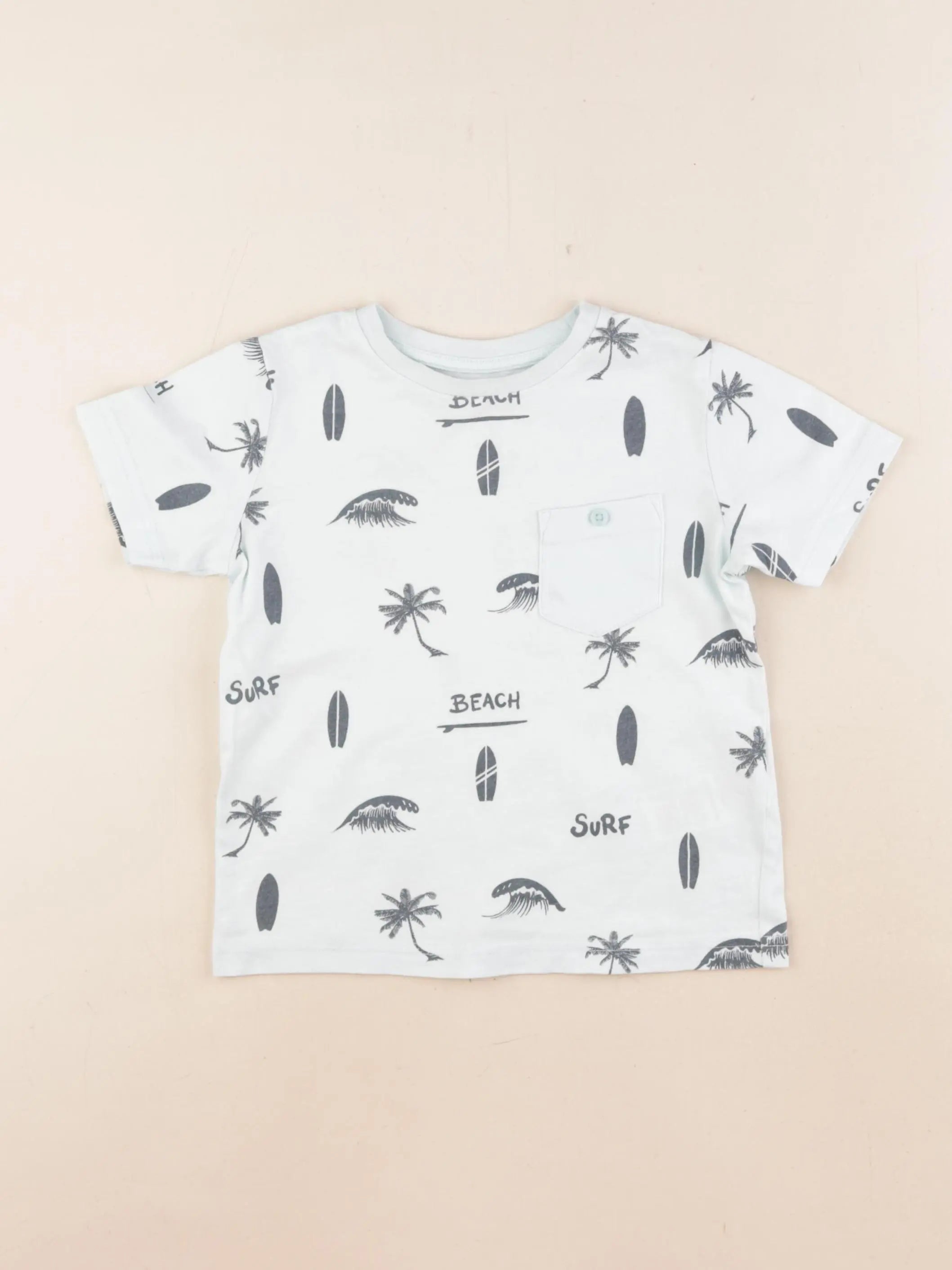 Vertbaudet - tee-shirt bleu - 4 ans