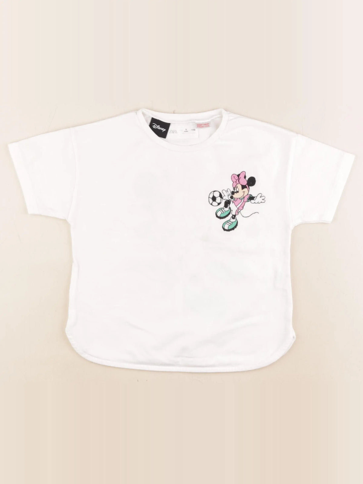 Zara - tee-shirt imprimé au dos blanc - 5 ans