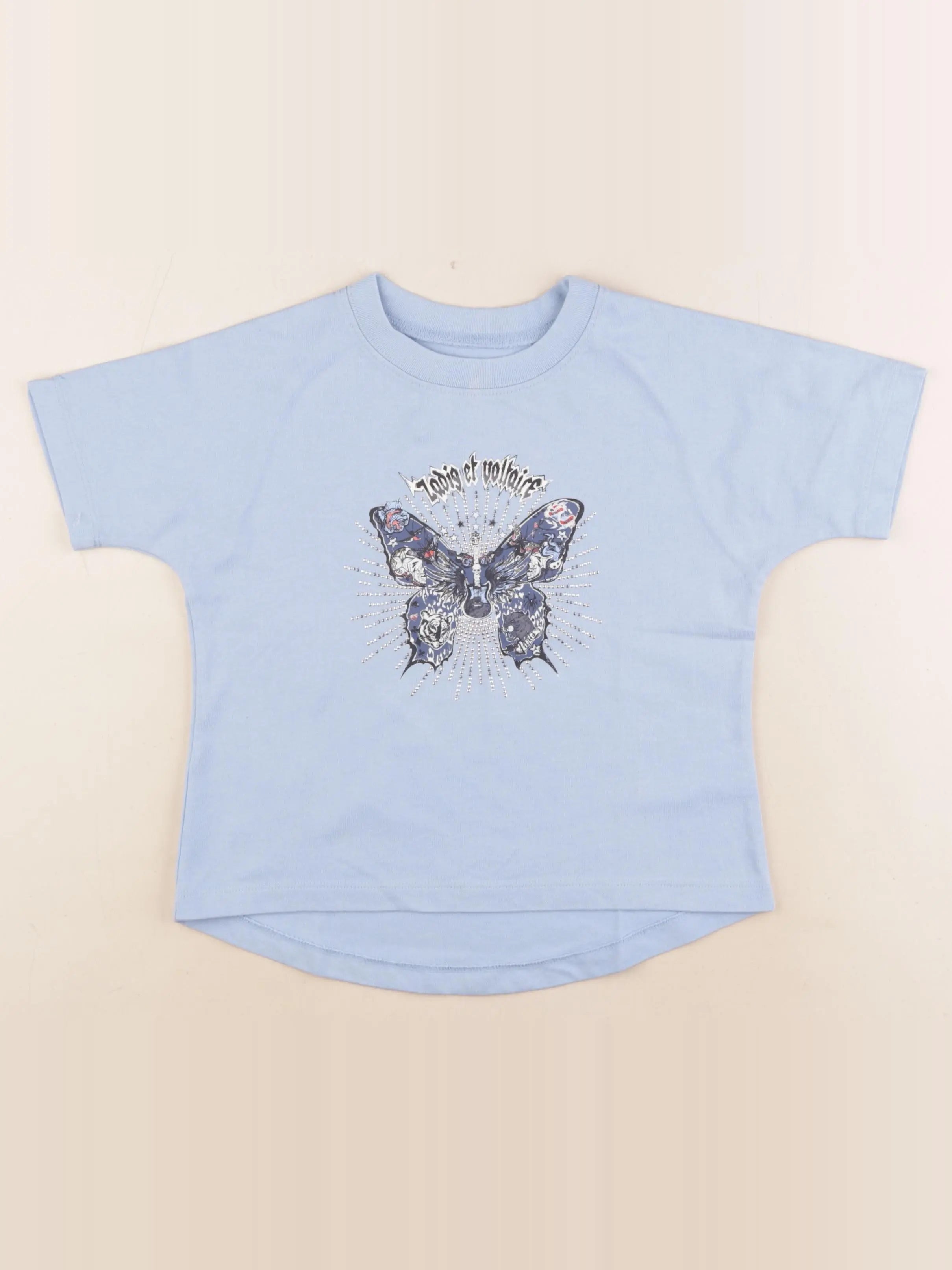 Zadig & Voltaire - tee-shirt bleu - 6 ans