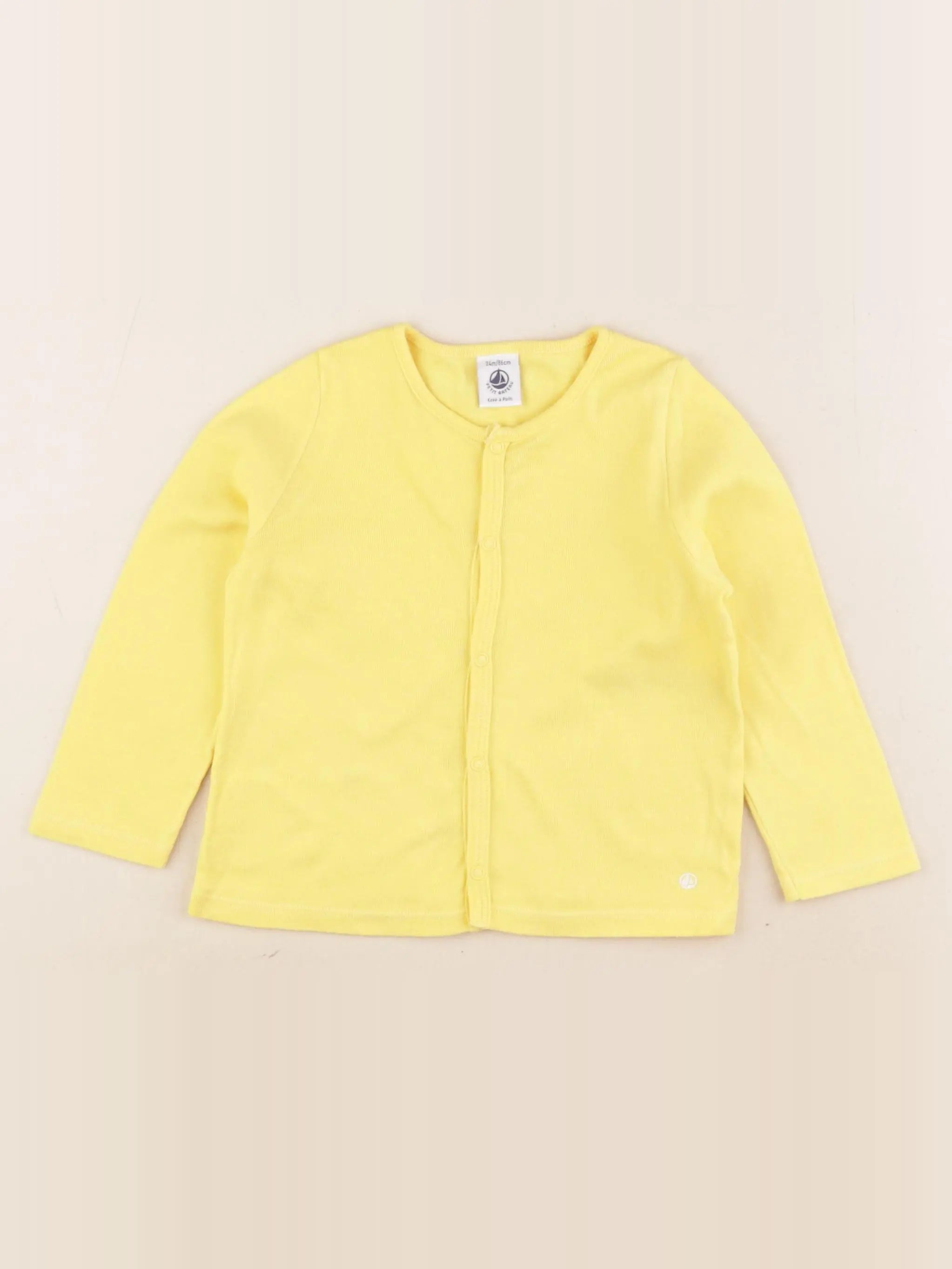 Petit Bateau - tee-shirt jaune - 24 mois