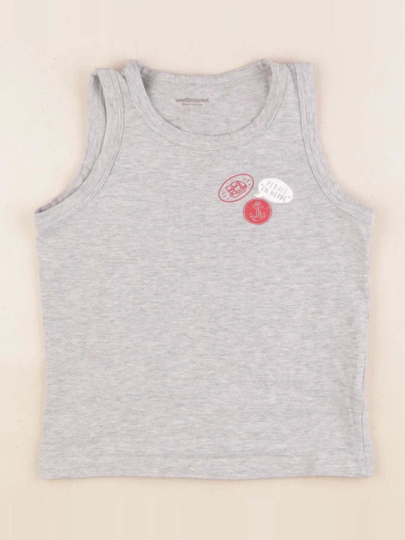 Vertbaudet - maillot de corps gris - 5 ans