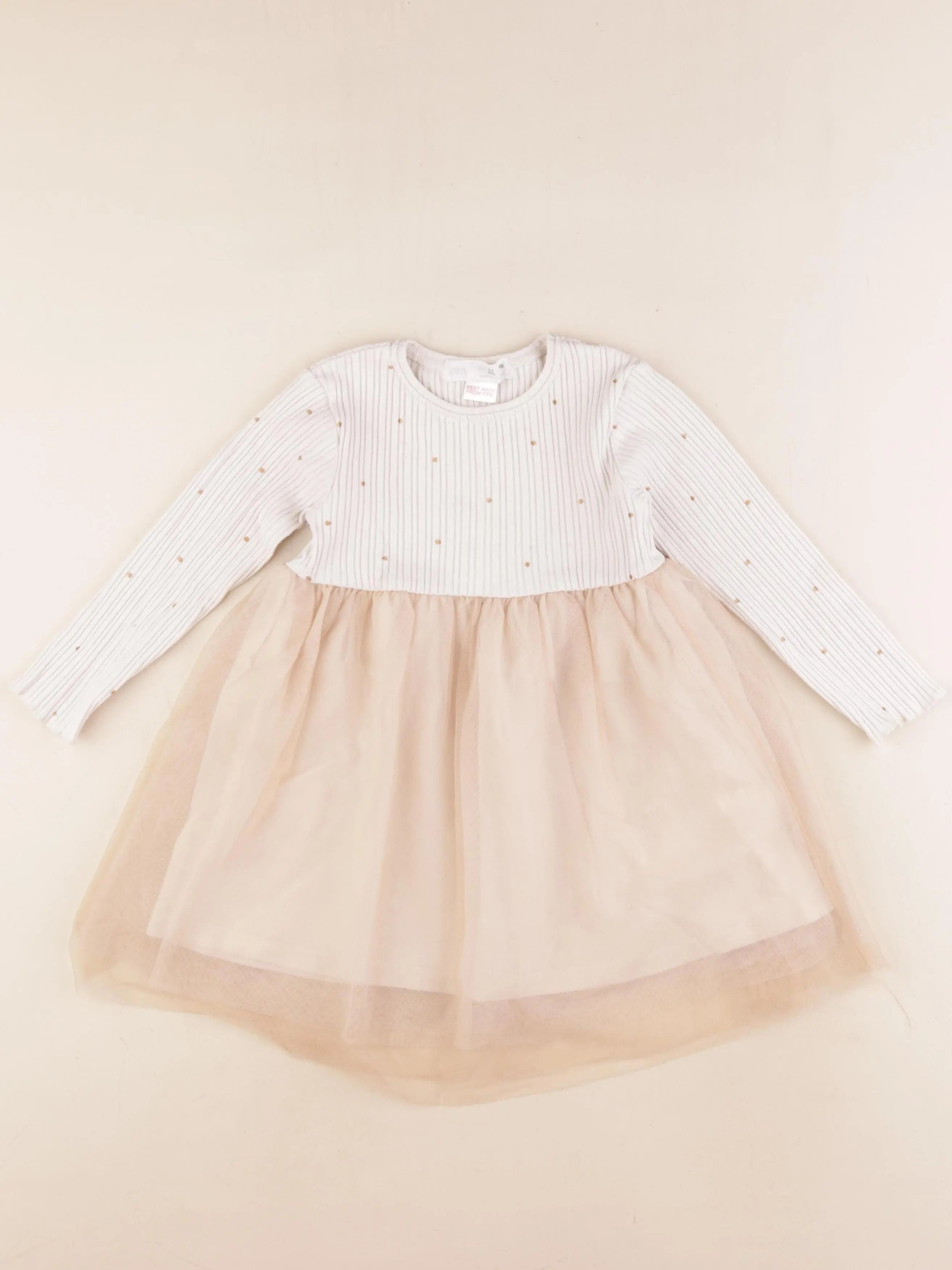 Zara - robe beige - 2/3 ans
