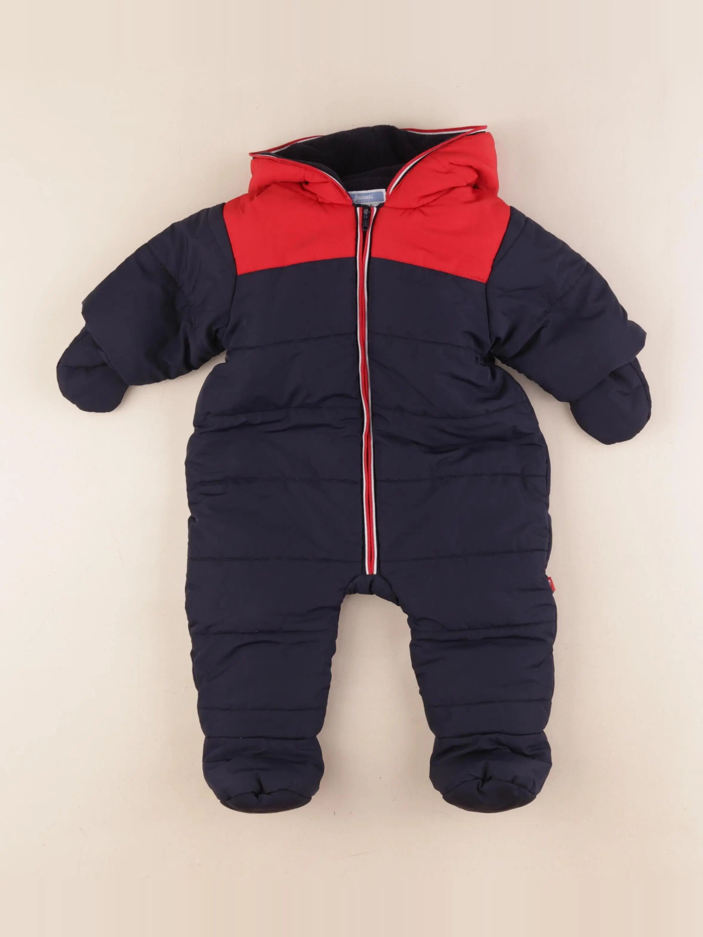 Jacadi - combi-pilote bleu, rouge - 1 mois