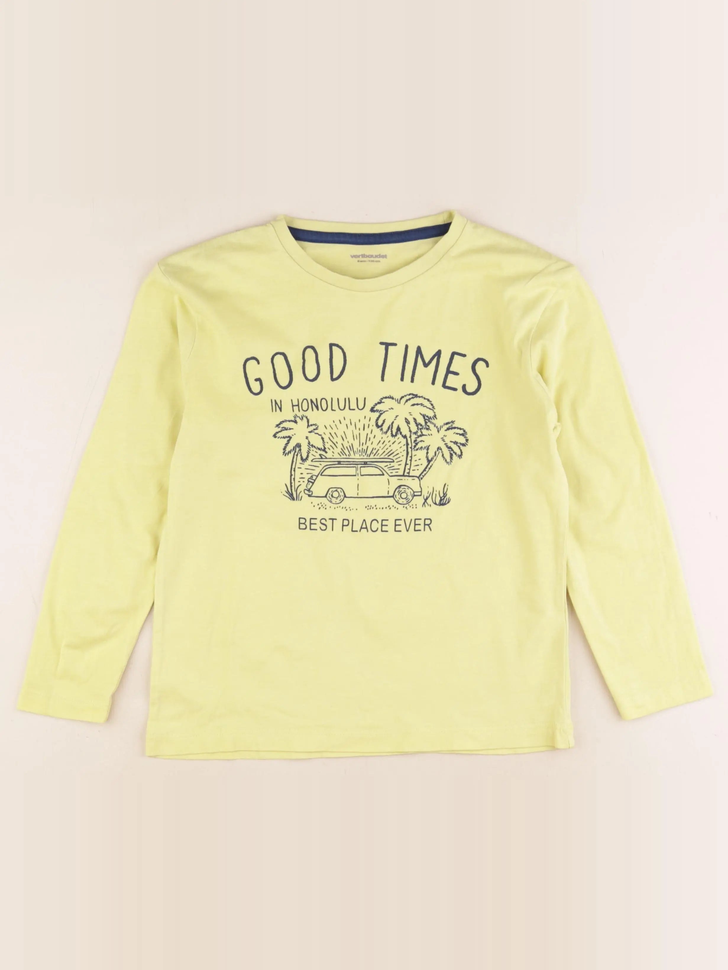 Vertbaudet - tee-shirt jaune - 8 ans