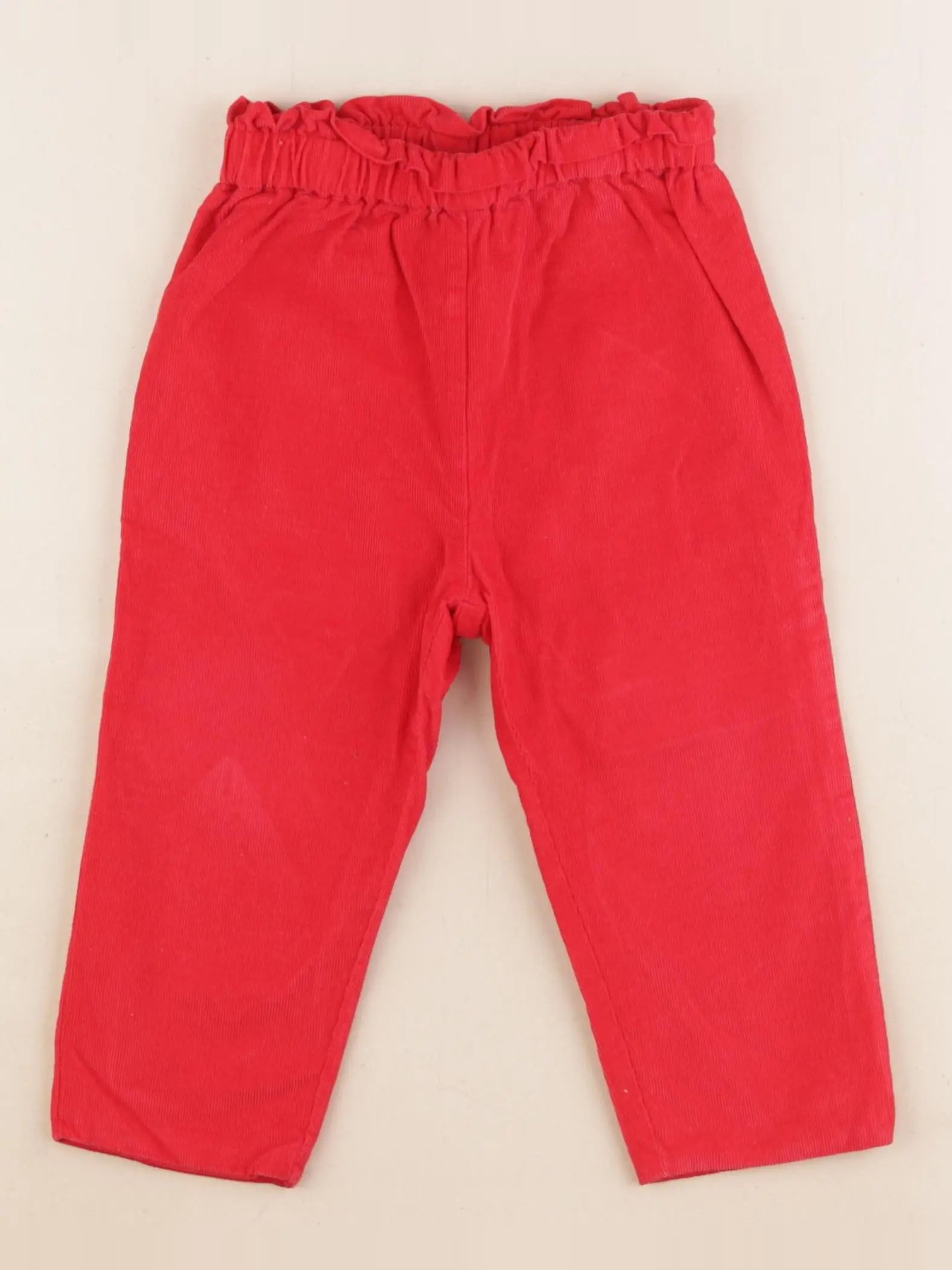 Jacadi - pantalon doublé rouge - 2 ans