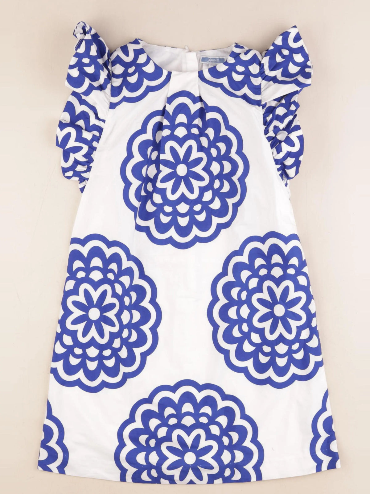 Jacadi - robe blanc, bleu - 8 ans